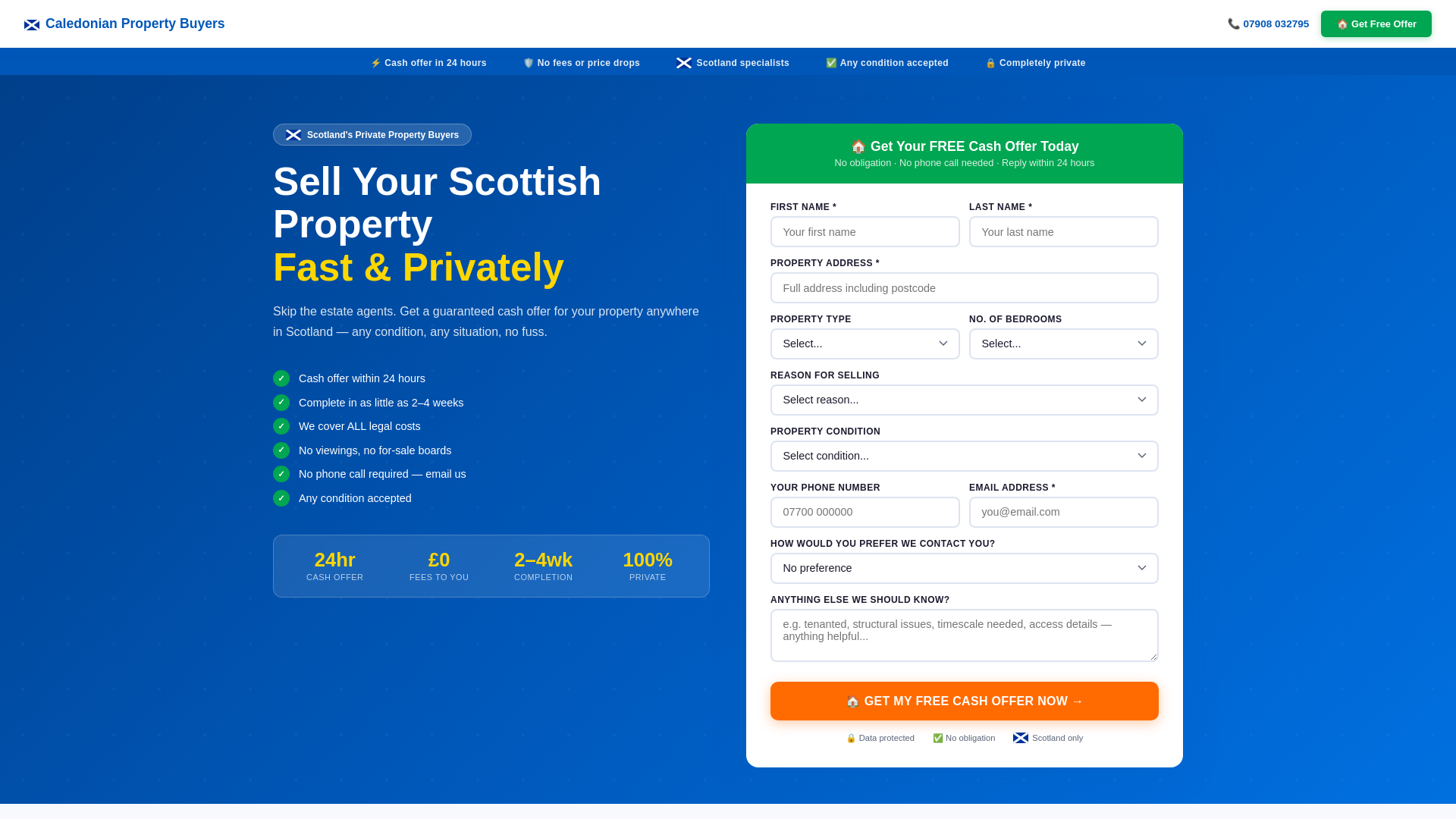website screenshot of https://caledonianpropertybuyers.co.uk/