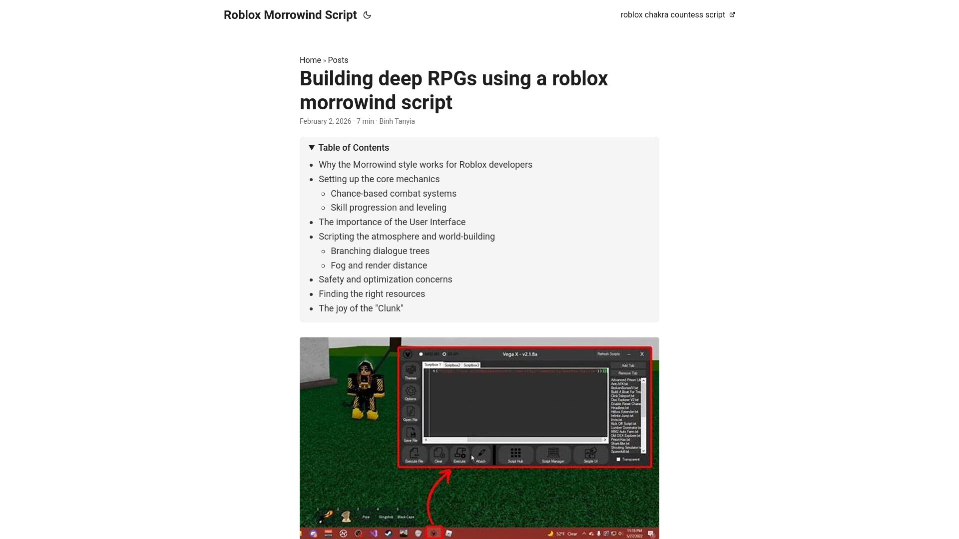 website screenshot of https://roblox-morrowind-script.pages.dev/