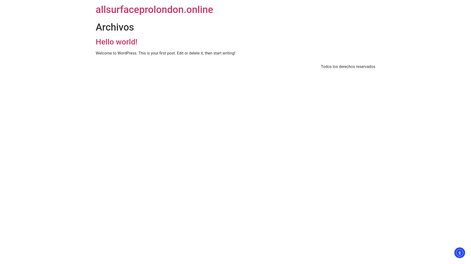 website screenshot of https://allsurfaceprolondon.online/