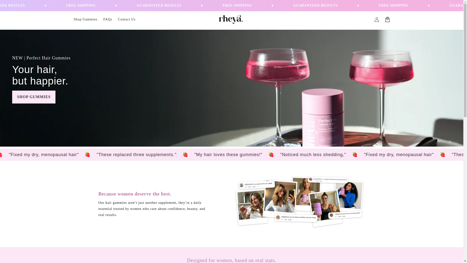 website screenshot of https://tryrheya.com/