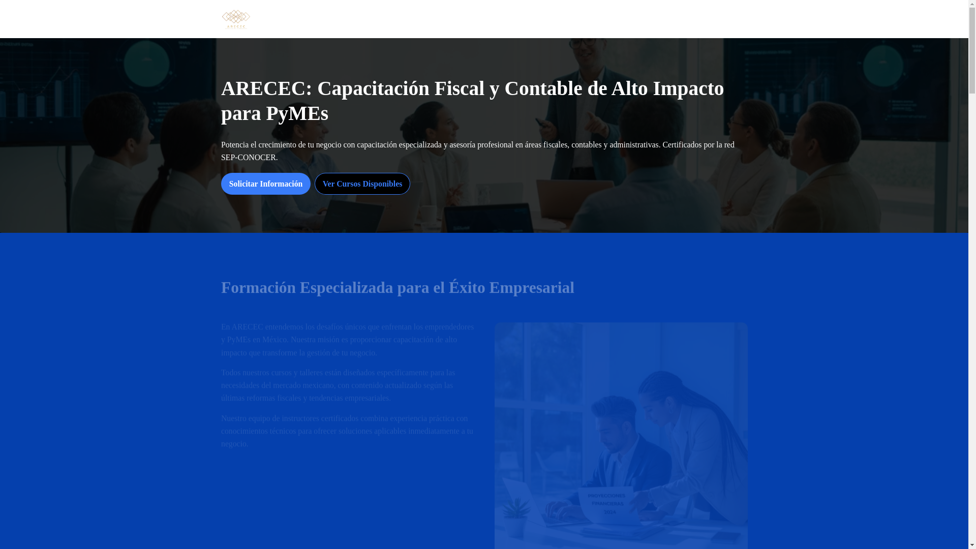 website screenshot of https://arecec.com.mx/