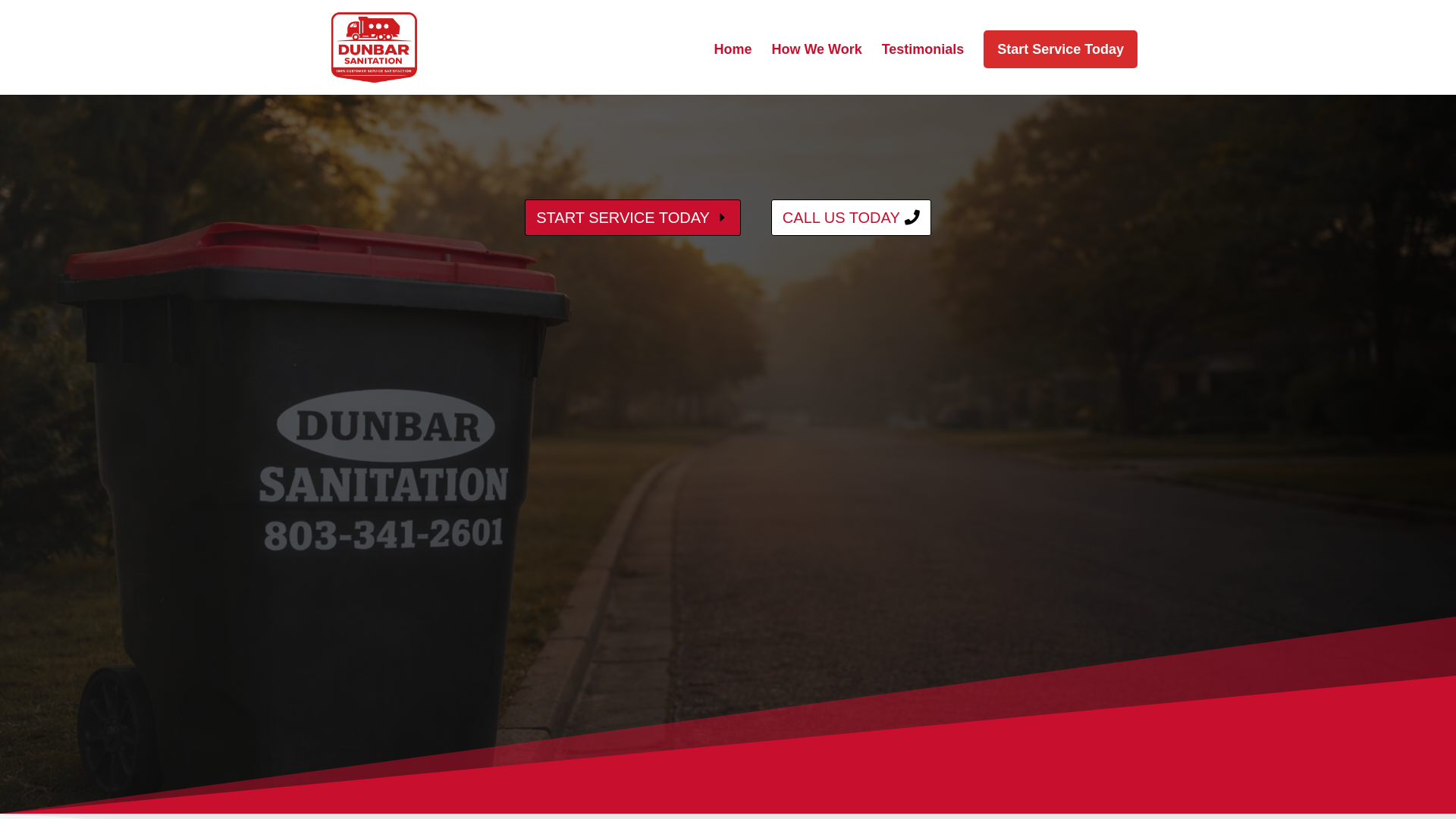 website screenshot of https://dunbarsanitation.com/