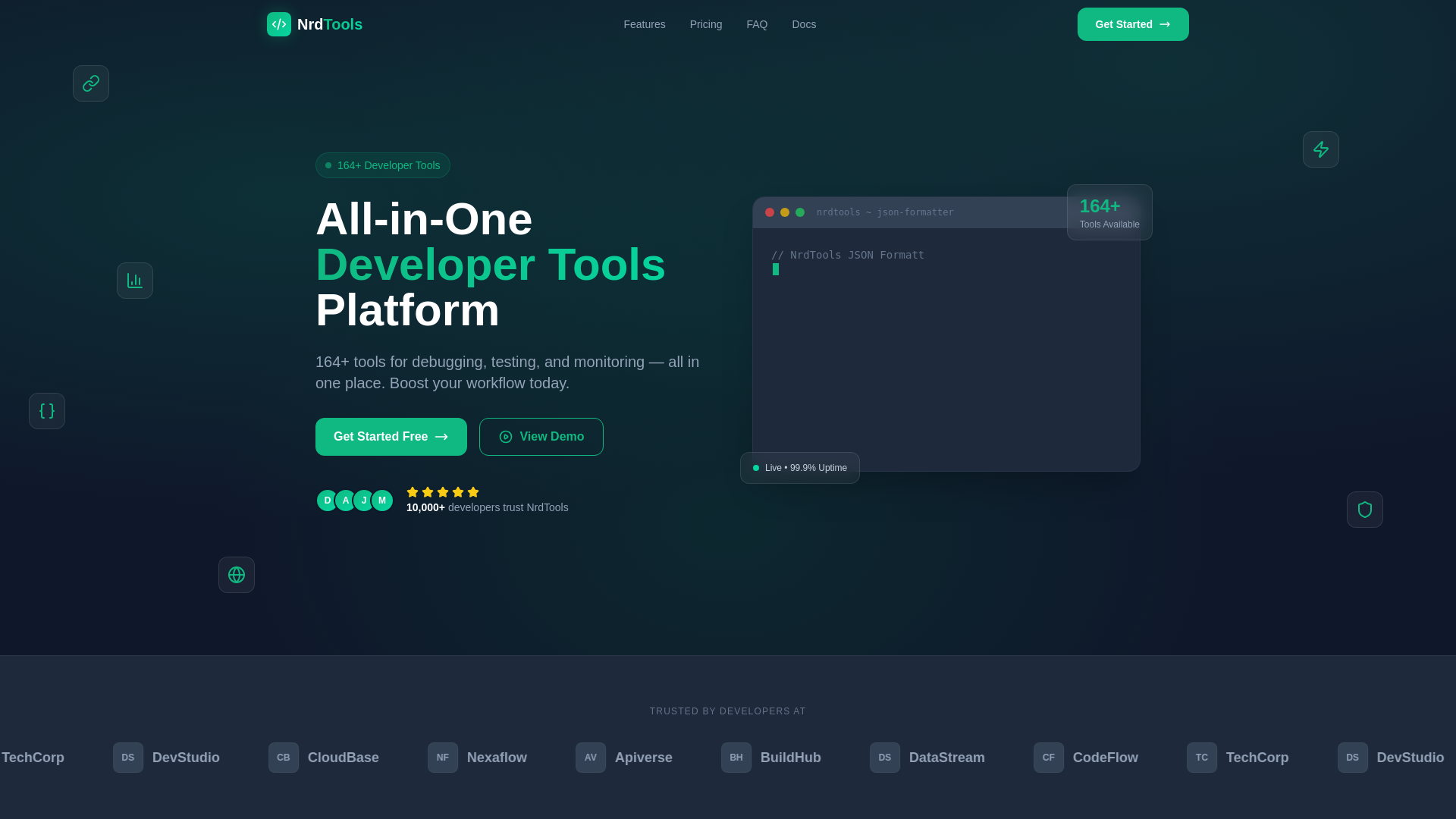 website screenshot of https://nrdtools.com/