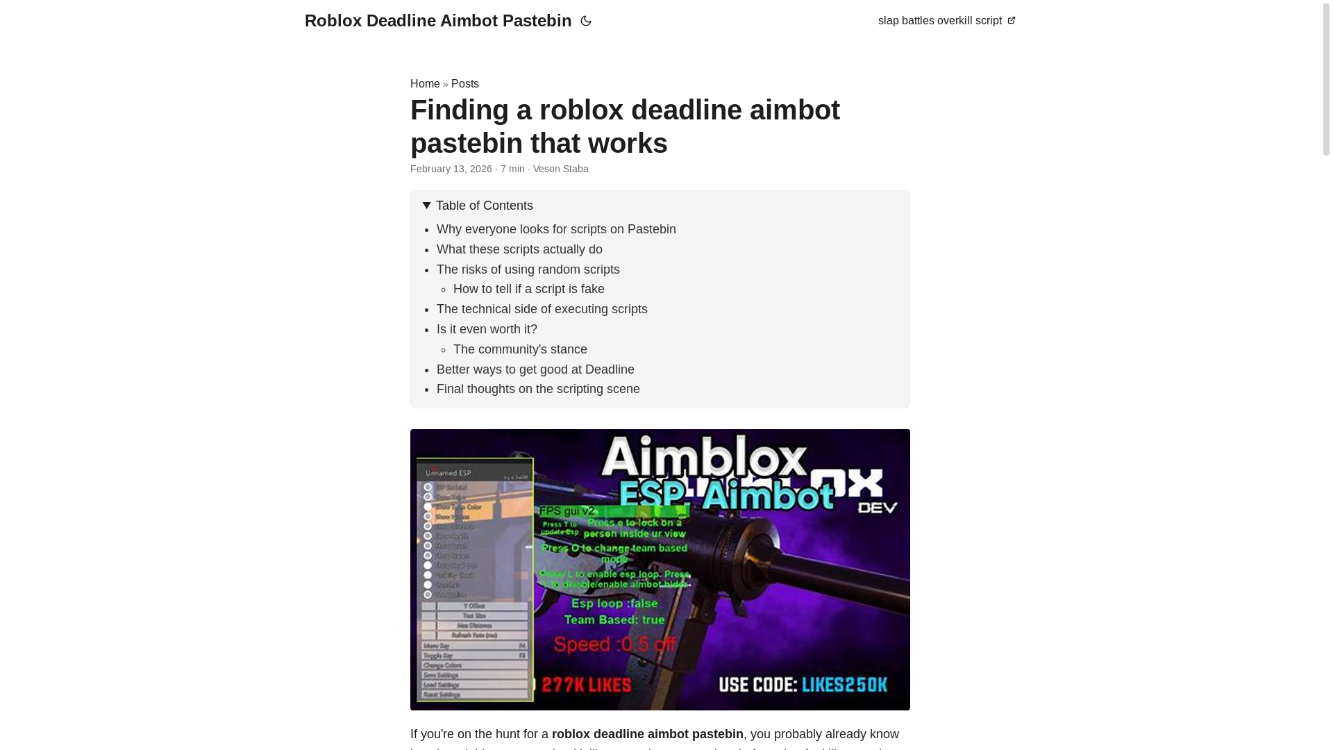 website screenshot of https://roblox-deadline-aimbot-pastebin.pages.dev/