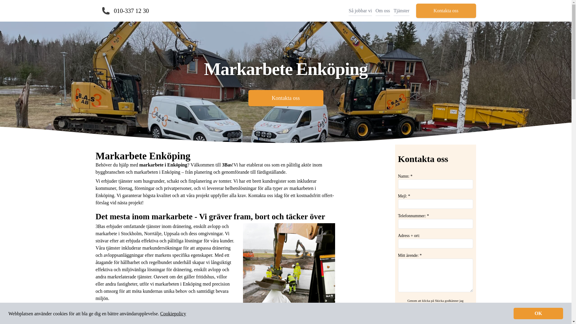 website screenshot of https://markarbeteenkoping.nu/