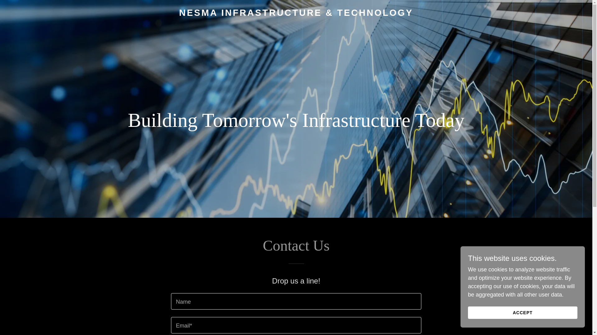 website screenshot of https://nesmainfrastructure.com/