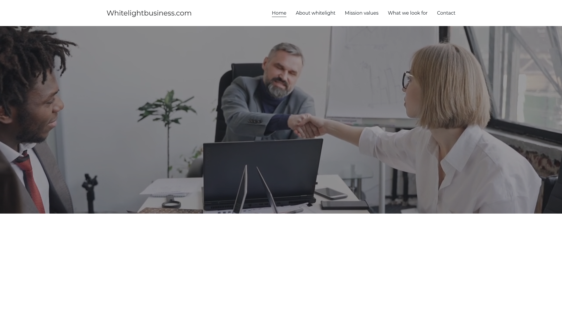 website screenshot of https://whitelightbusinessstartup.com/
