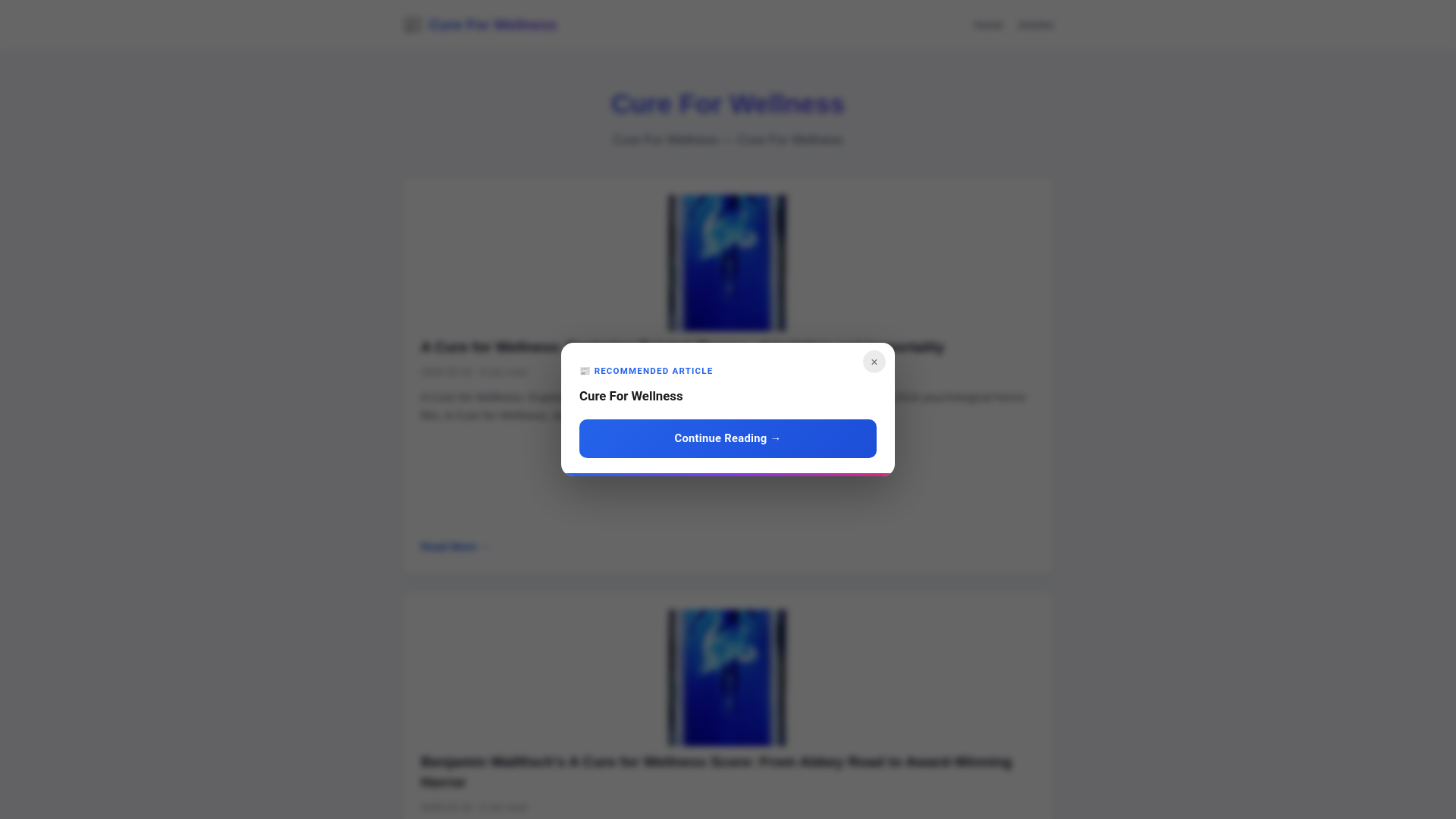 website screenshot of https://cure-for-wellness.pages.dev/