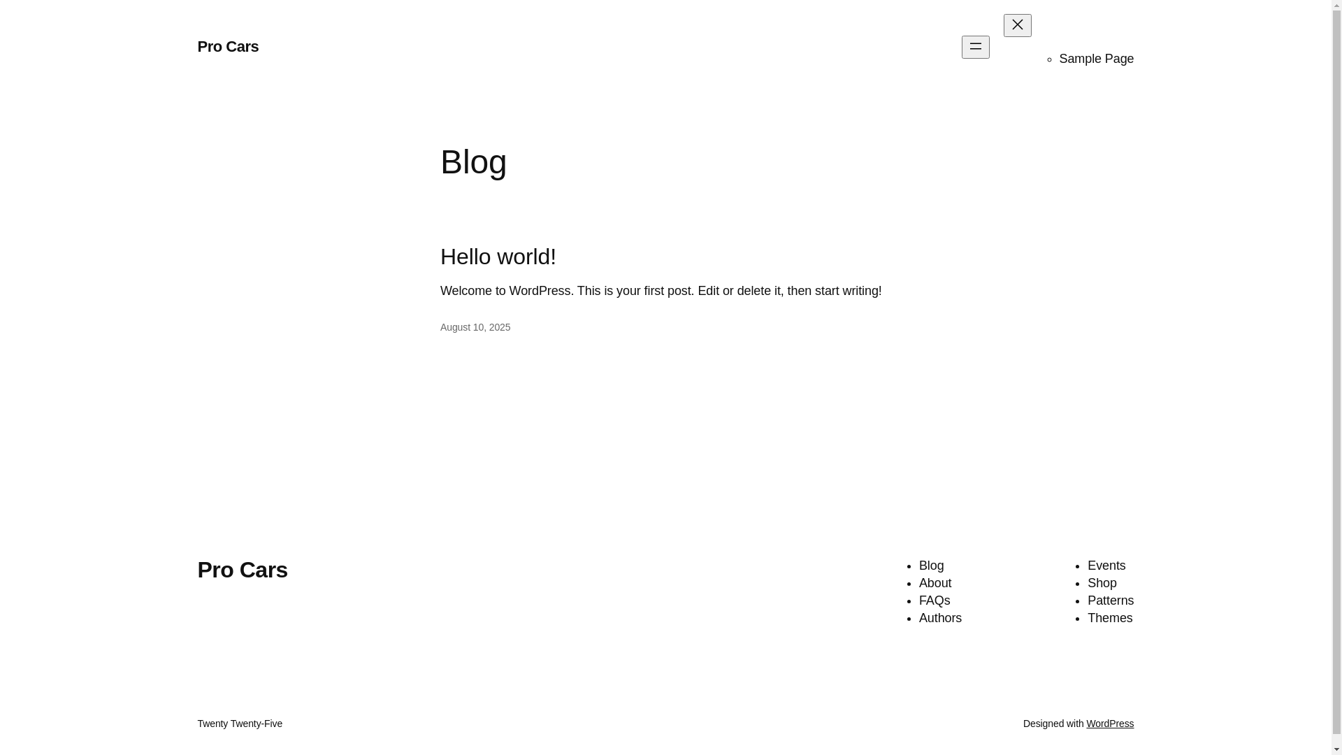 website screenshot of https://procarshub.com/