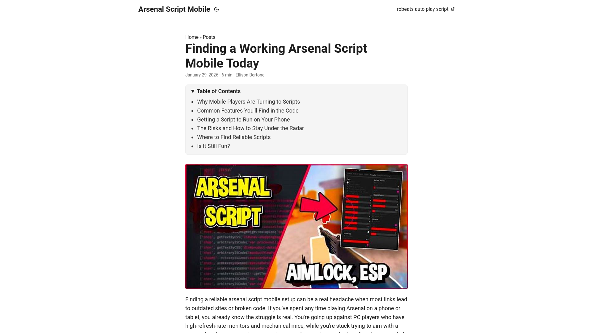 website screenshot of https://arsenal-script-mobile.pages.dev/