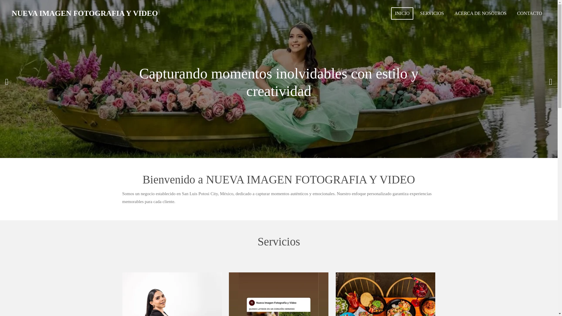 website screenshot of https://nuevaimagenfotografiayvideo.com/