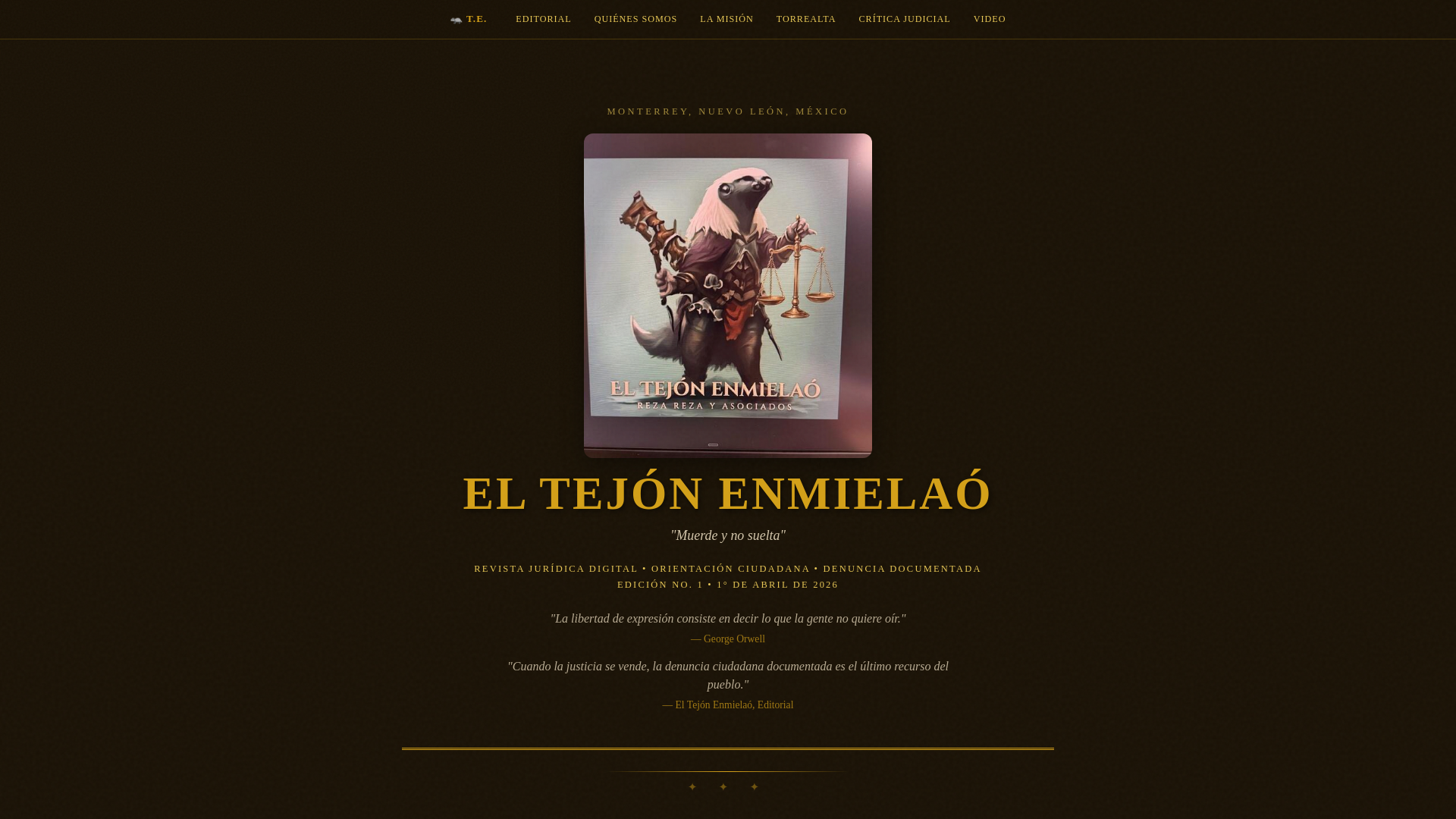 website screenshot of https://tejonenmielao.com