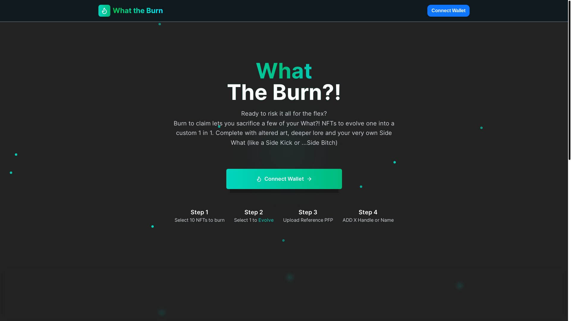 website screenshot of https://whatthenft.app/
