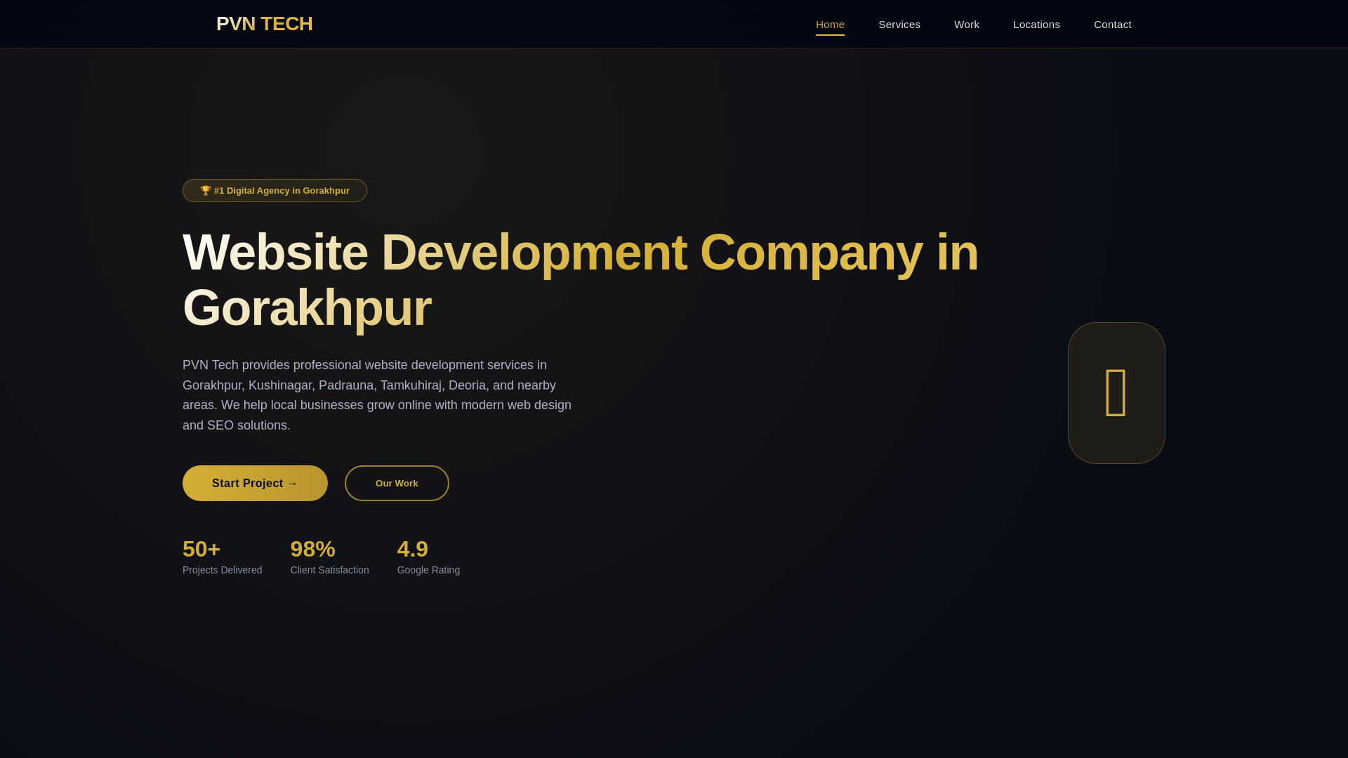 website screenshot of https://pvntech.in