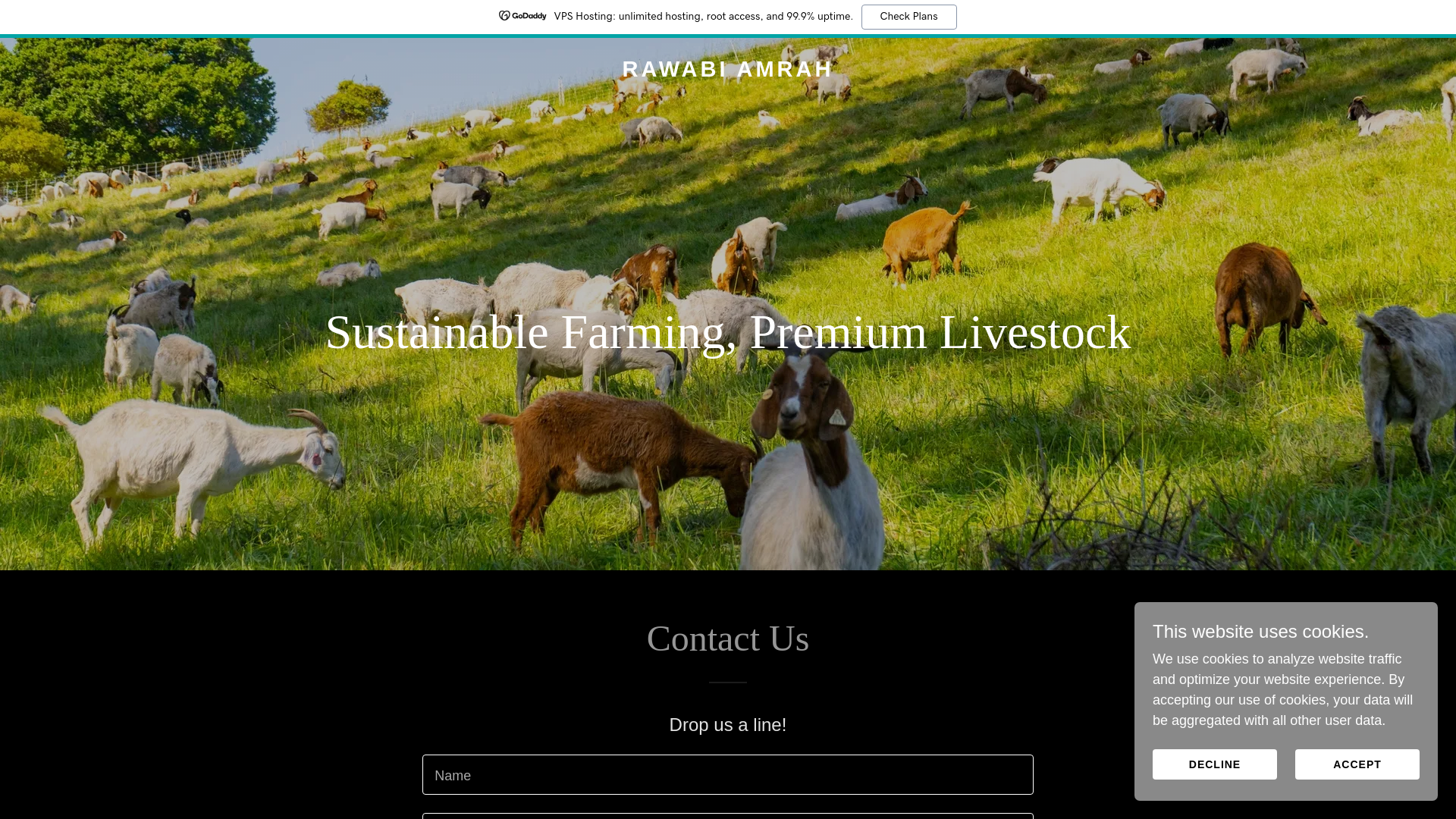website screenshot of https://rawabi-amrah.com/