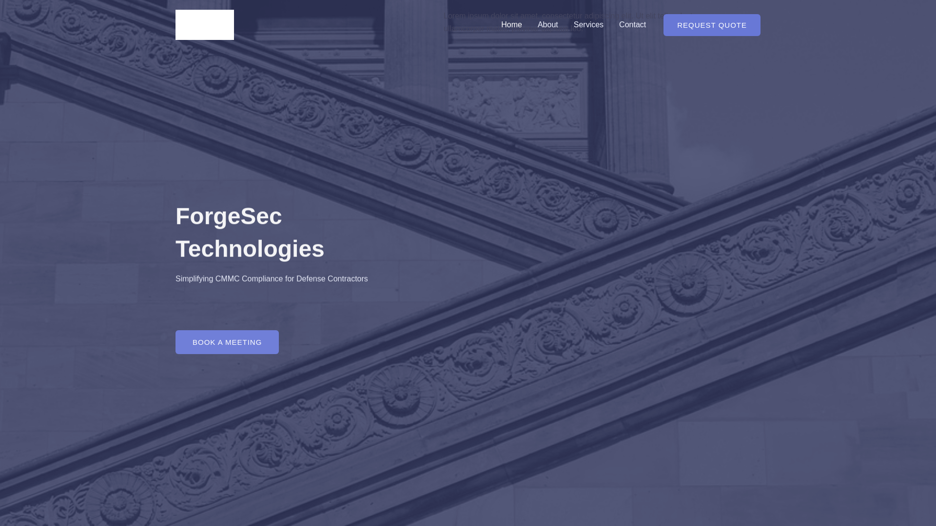 website screenshot of https://forgesectech.com/