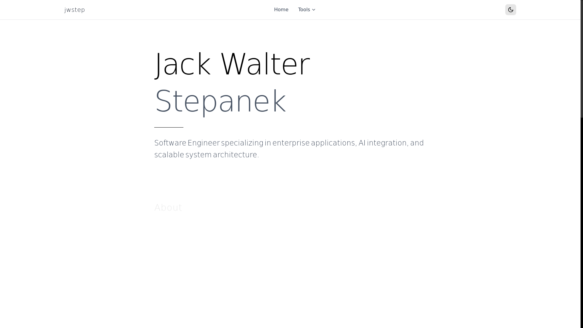 website screenshot of https://jwstep.com/
