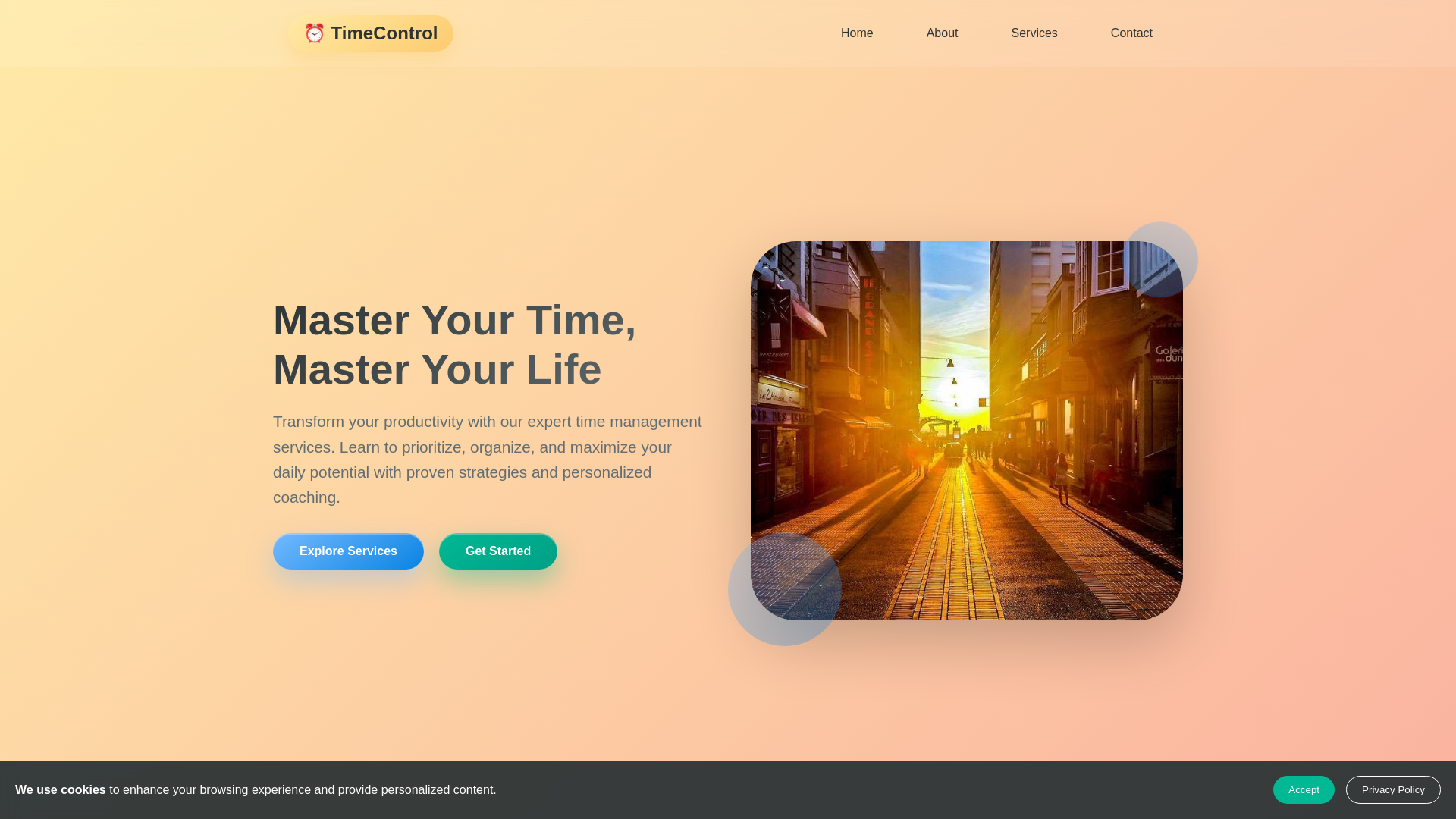 website screenshot of https://controlyourtimetoday.cyou/