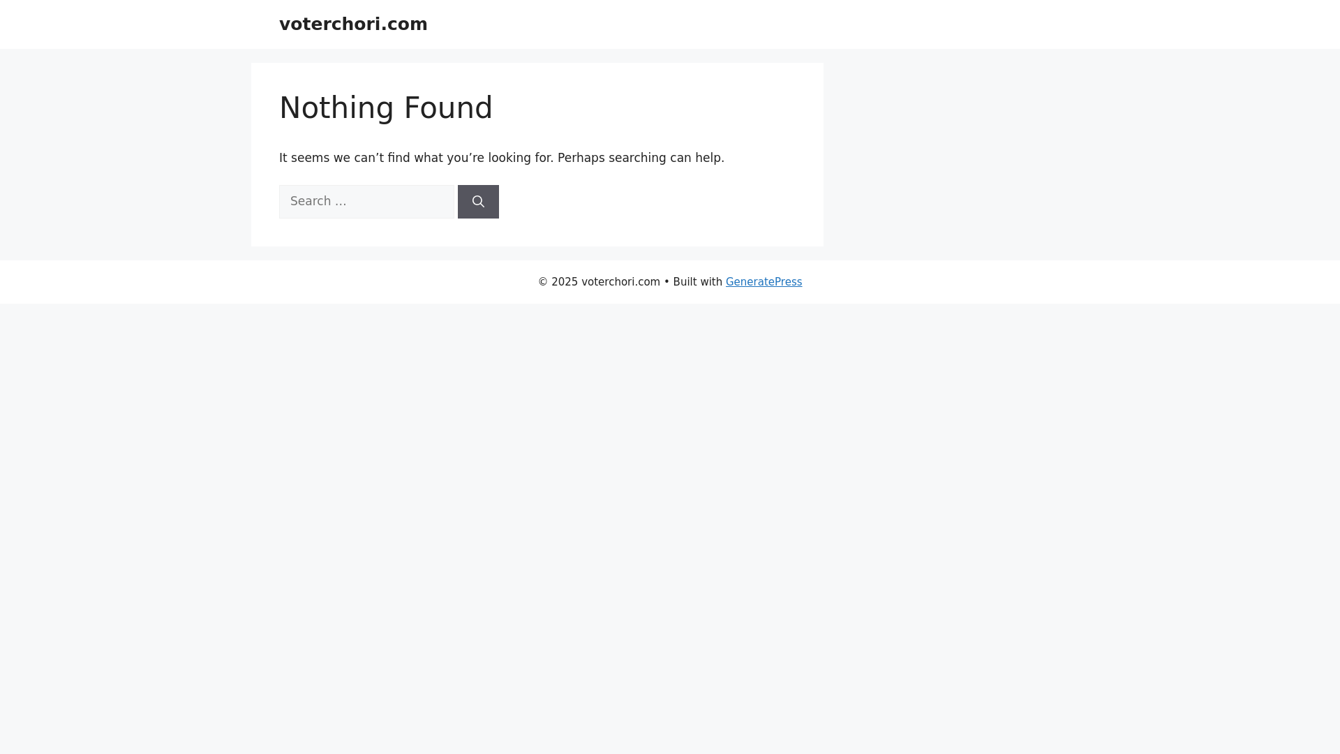 website screenshot of https://voterchori.com/