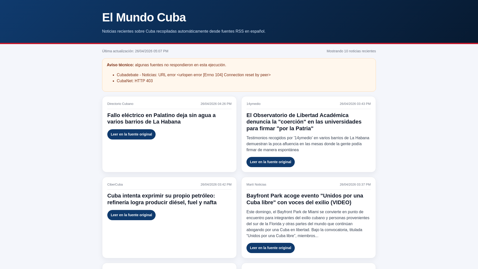 website screenshot of https://elhavanaherald.com/