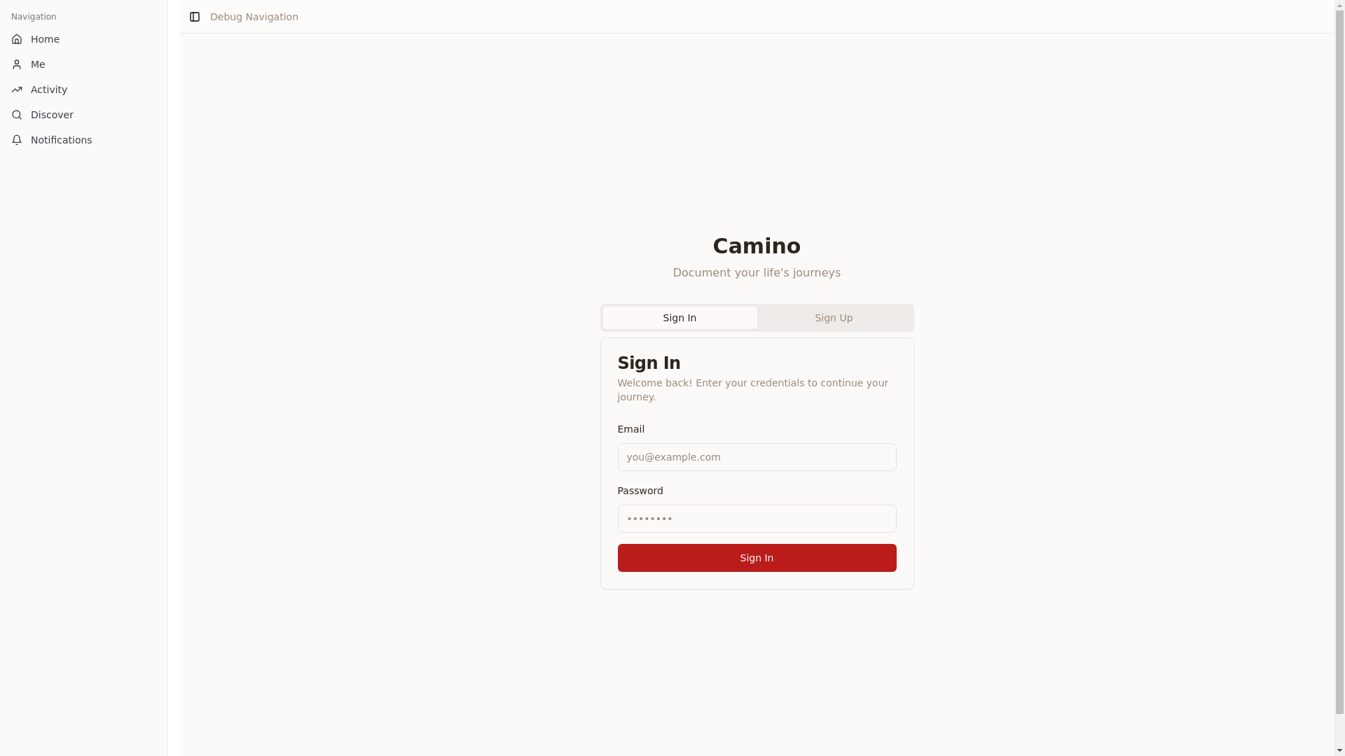 website screenshot of https://caminooo.com/