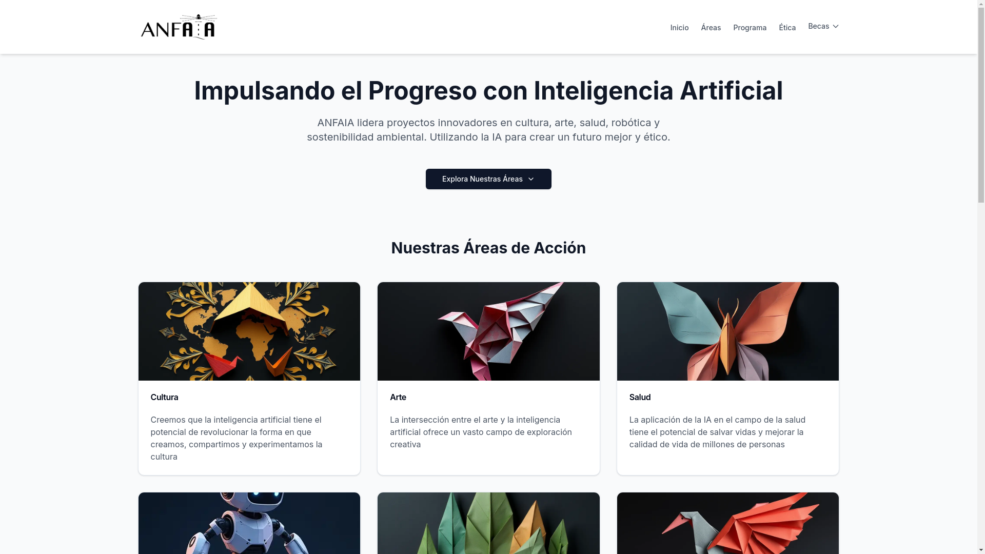 website screenshot of https://anfaaiweb.pages.dev/