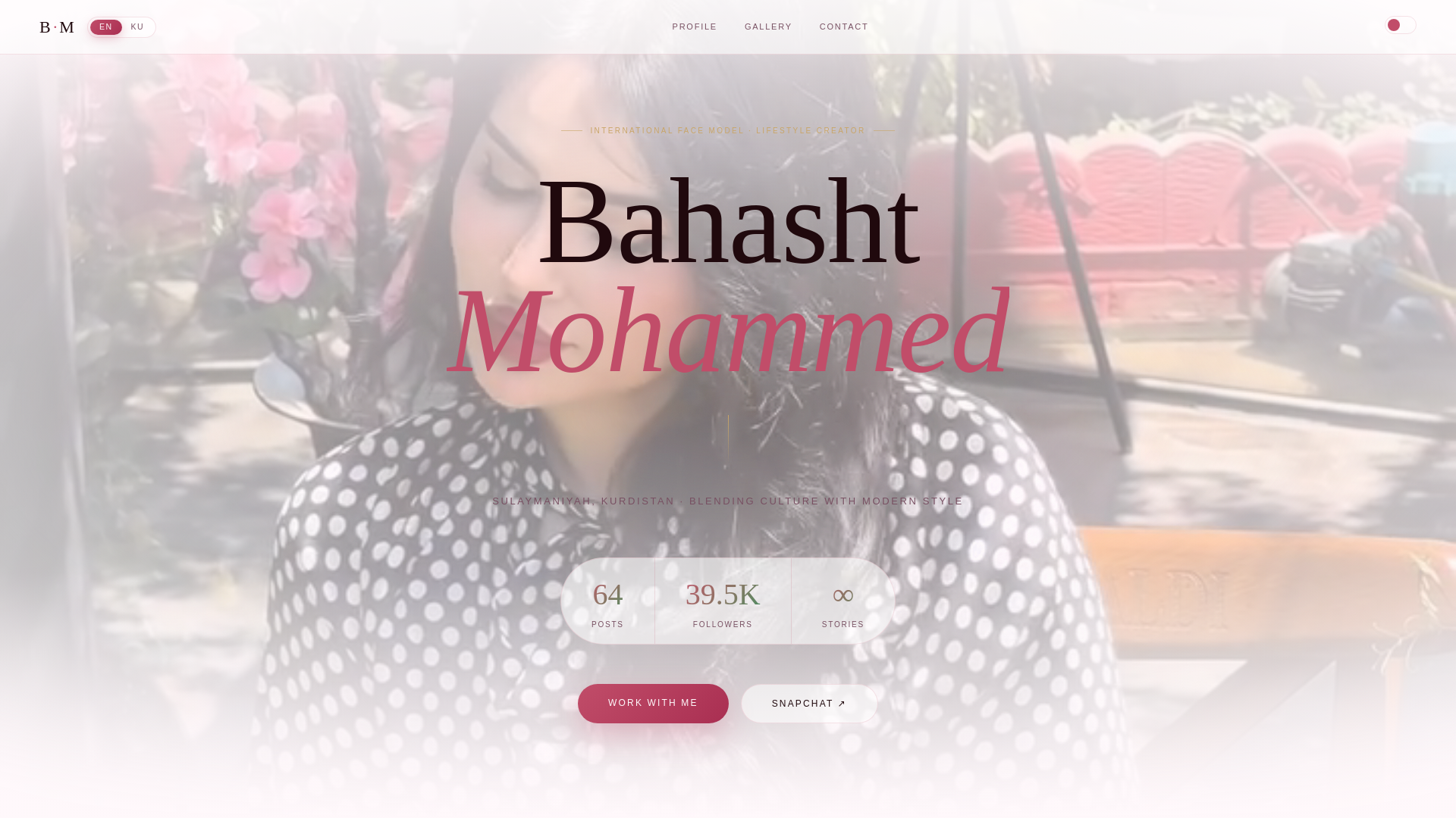 website screenshot of https://bahashtmohamed.life/