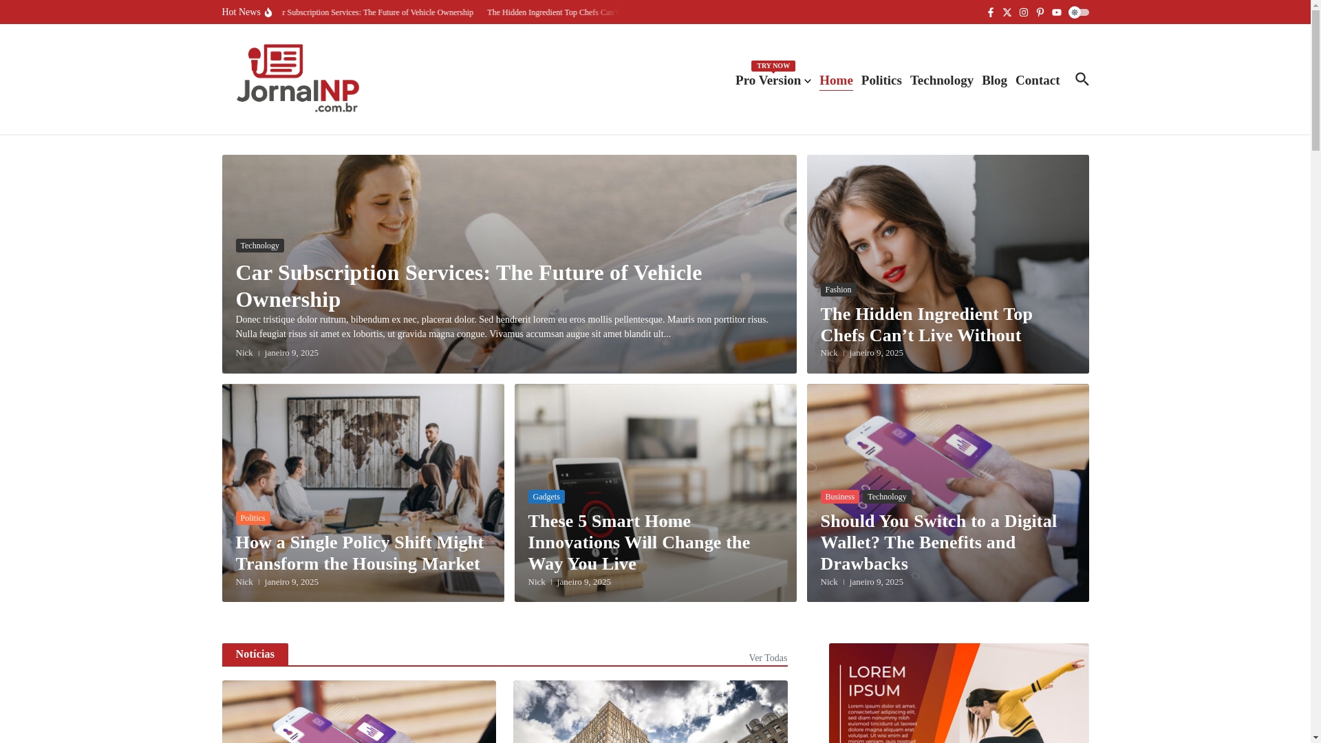 website screenshot of https://jornalnp.com.br/