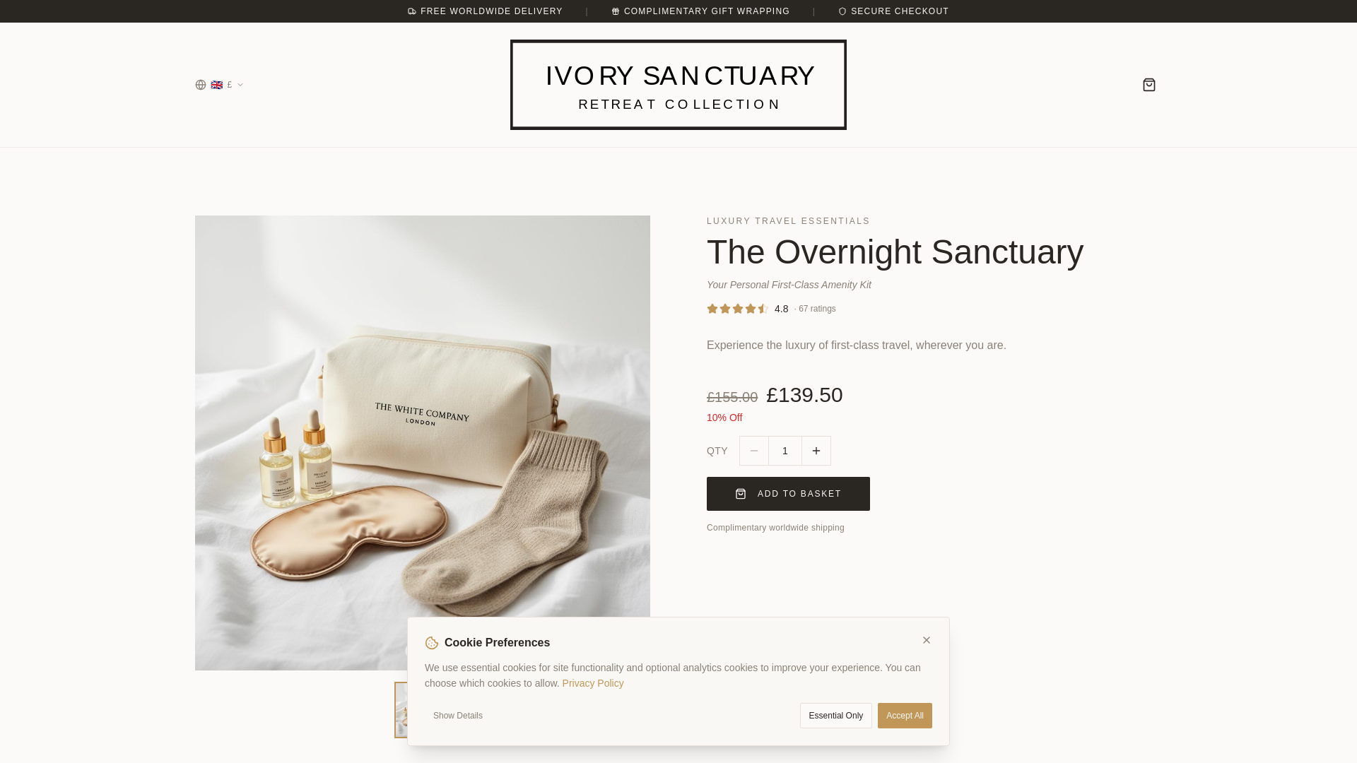 website screenshot of https://ivory-sanctuary.com/