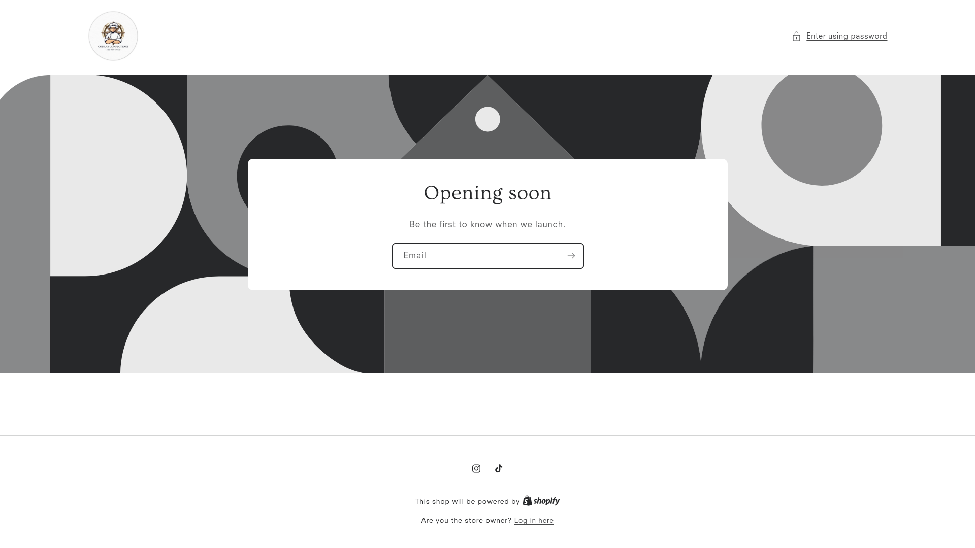 website screenshot of https://cobrasconfections.com/