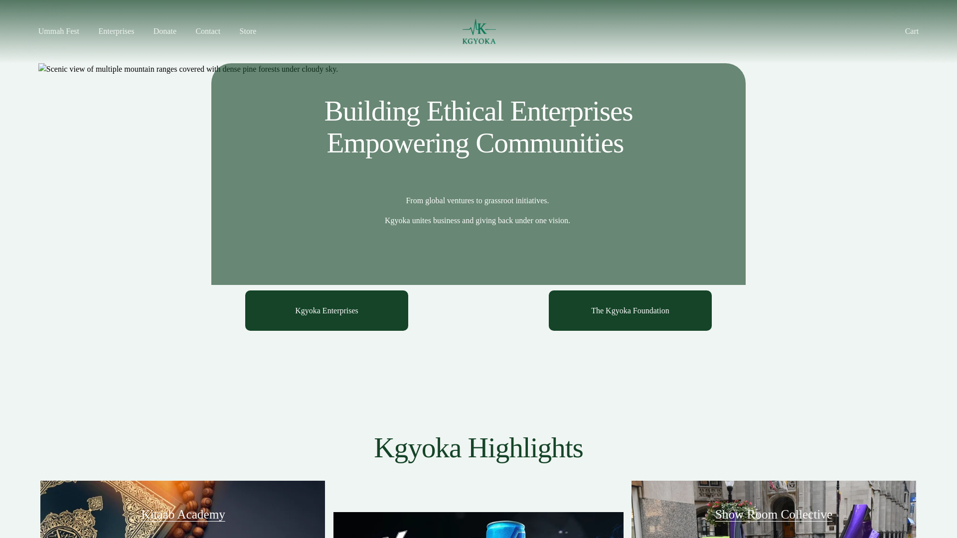 website screenshot of https://thekgyokafoundation.ca/