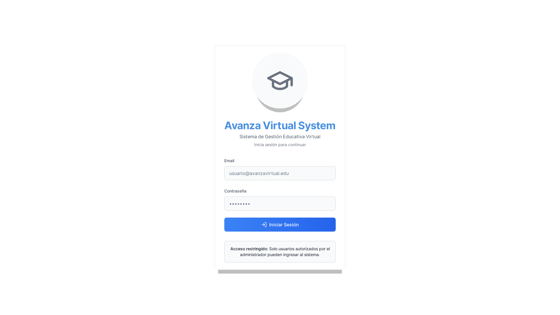 website screenshot of https://avanzasystem.com.mx/