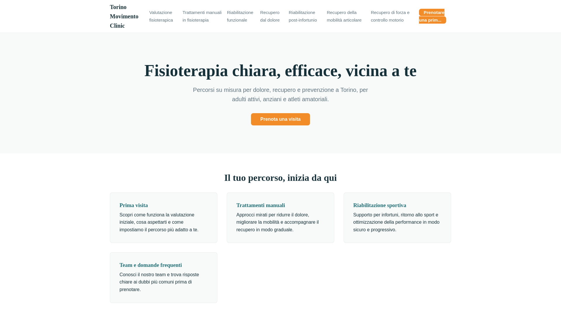 website screenshot of https://torino-movimento-clinic.pages.dev/
