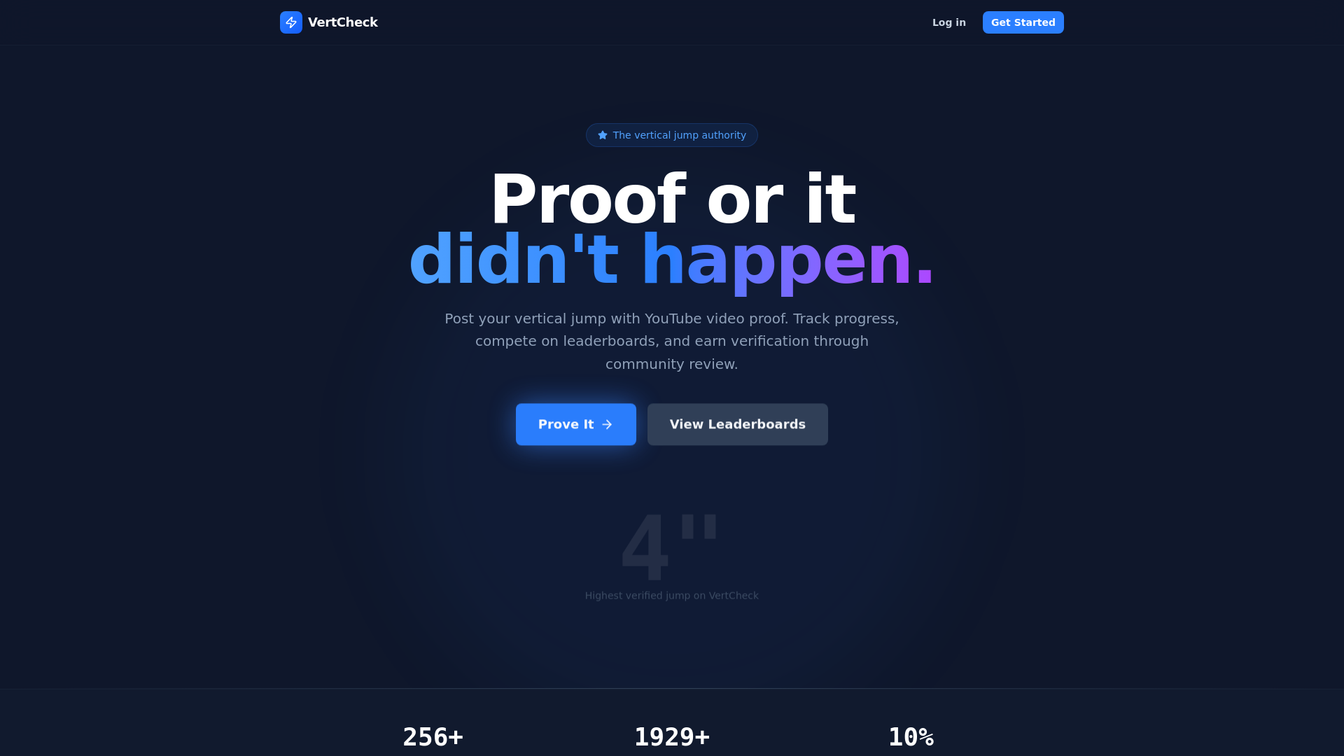 website screenshot of https://vertcheck.com