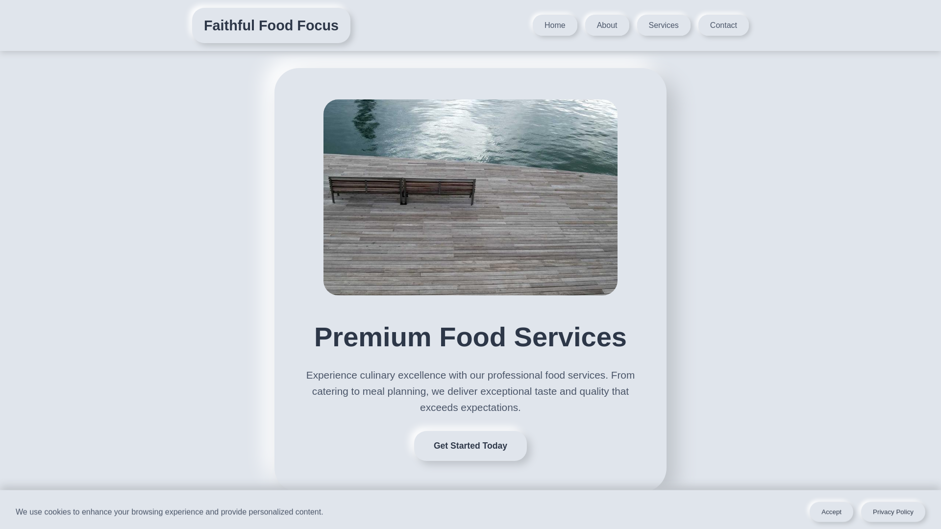 website screenshot of https://faithfulfoodfocus.digital/