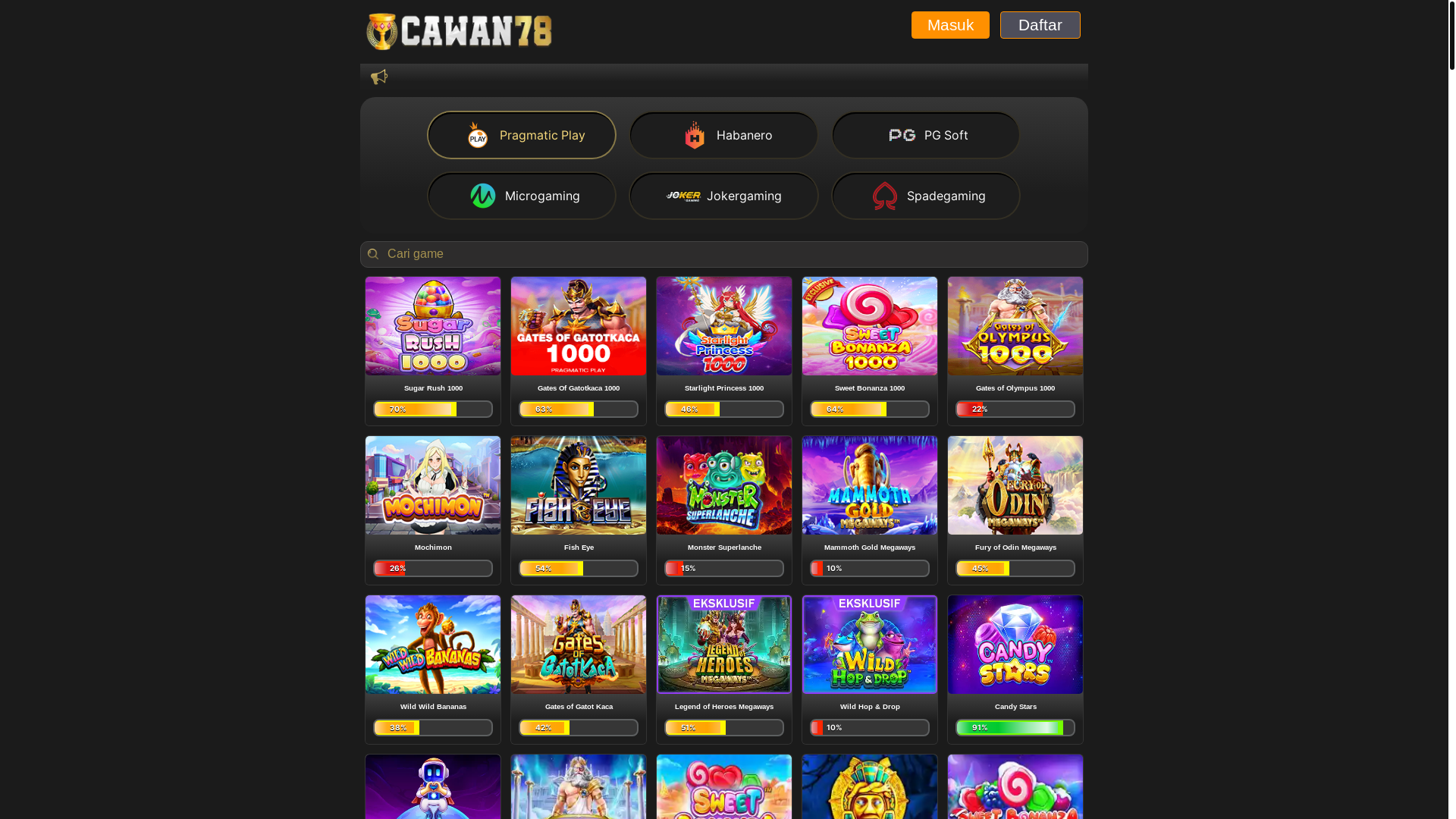 website screenshot of https://rtp1h-cawan78.pages.dev/