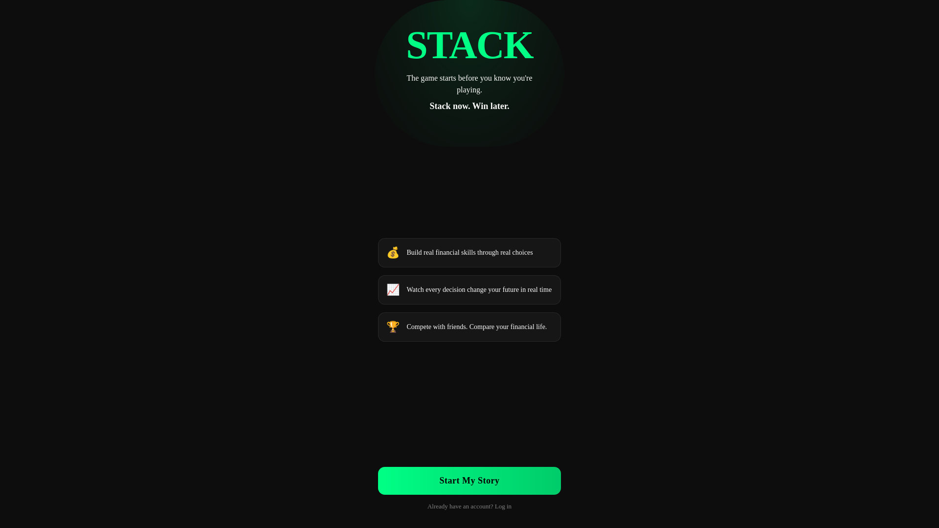 website screenshot of https://stackthegame.app/