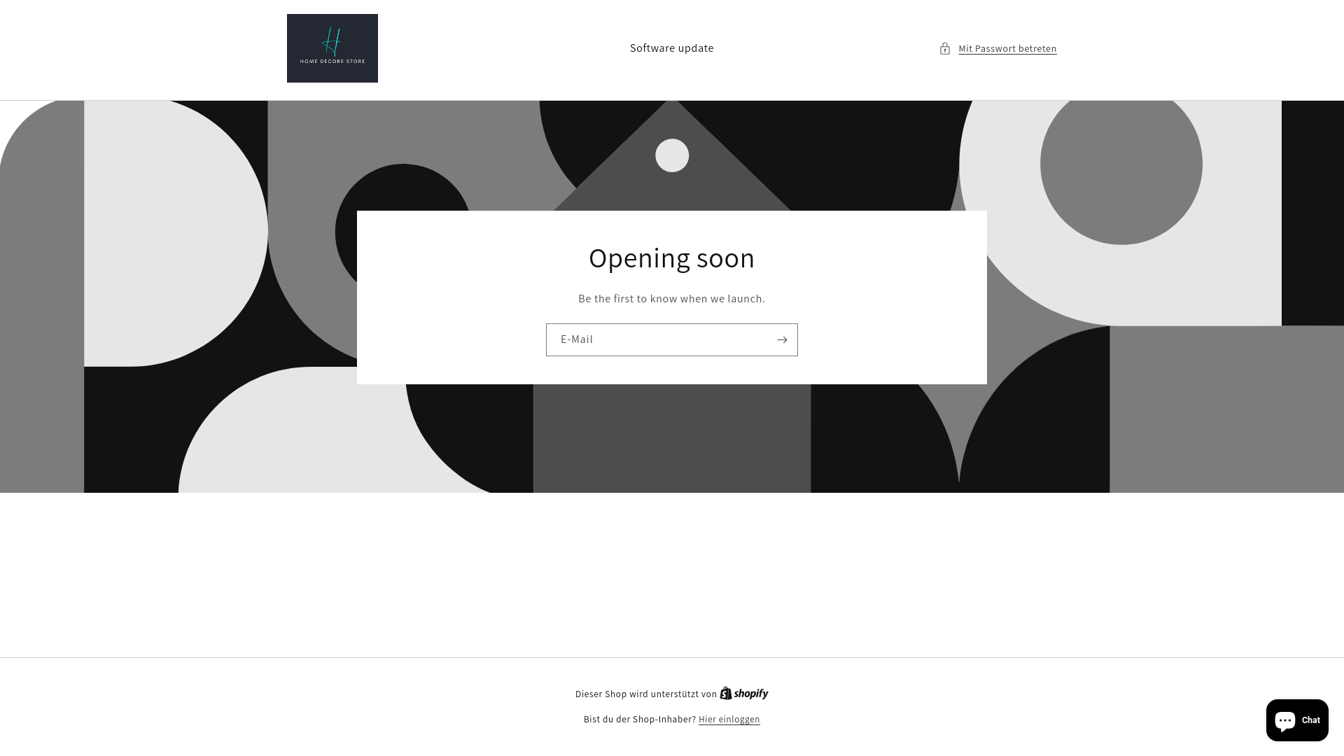 website screenshot of https://homedecostore.eu