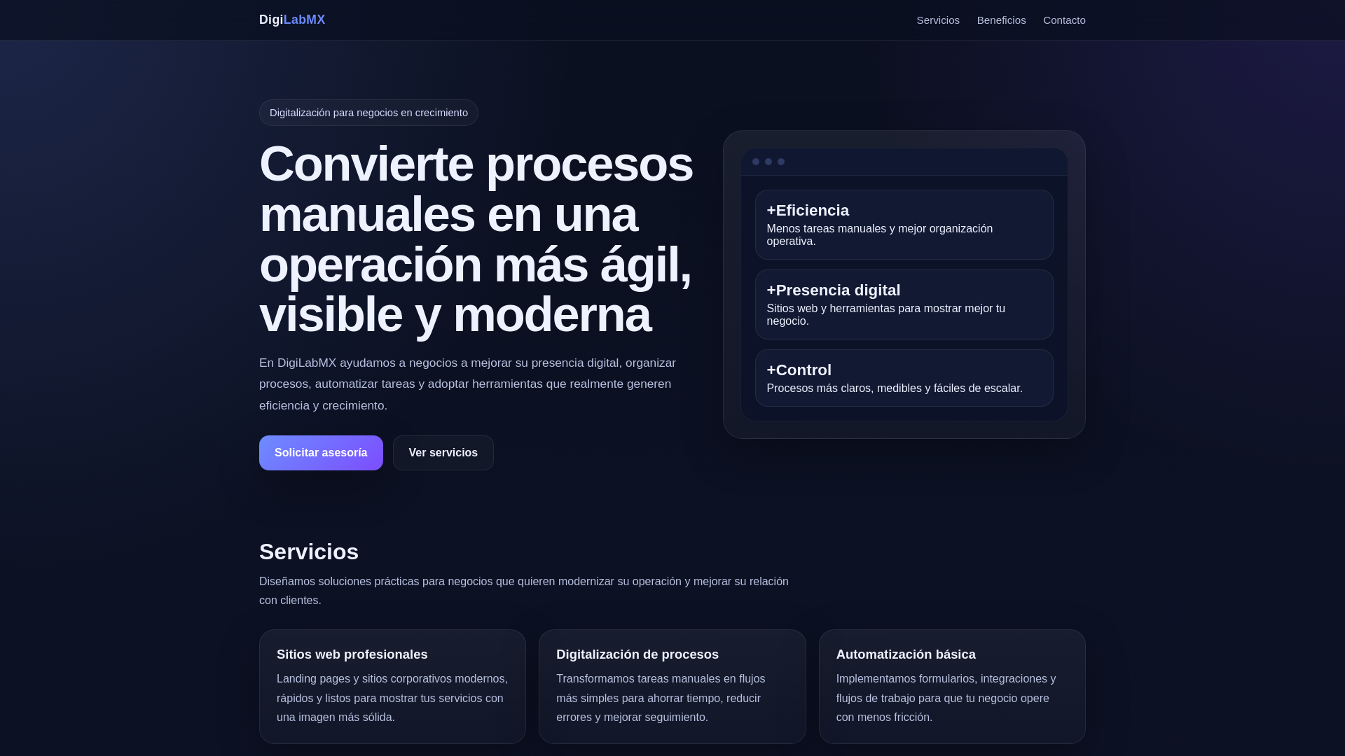 website screenshot of https://digilabmx.com/