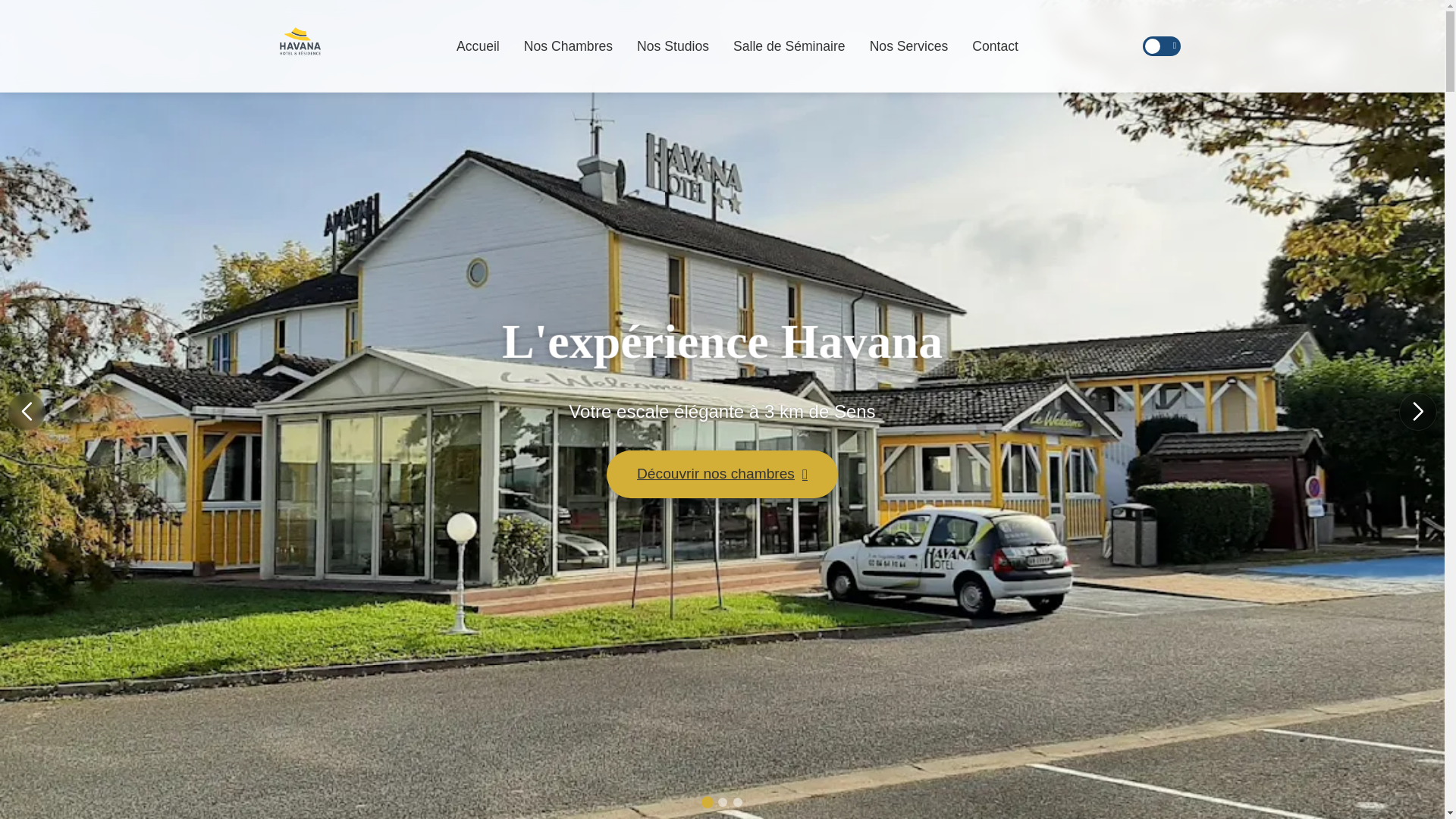 website screenshot of https://havana-hotel.fr/