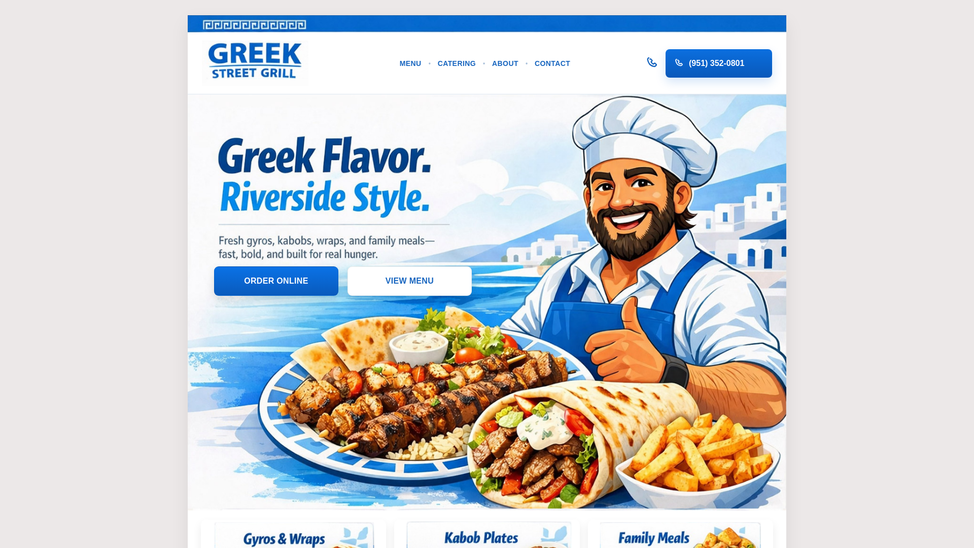 website screenshot of https://fastfreshgreek.com