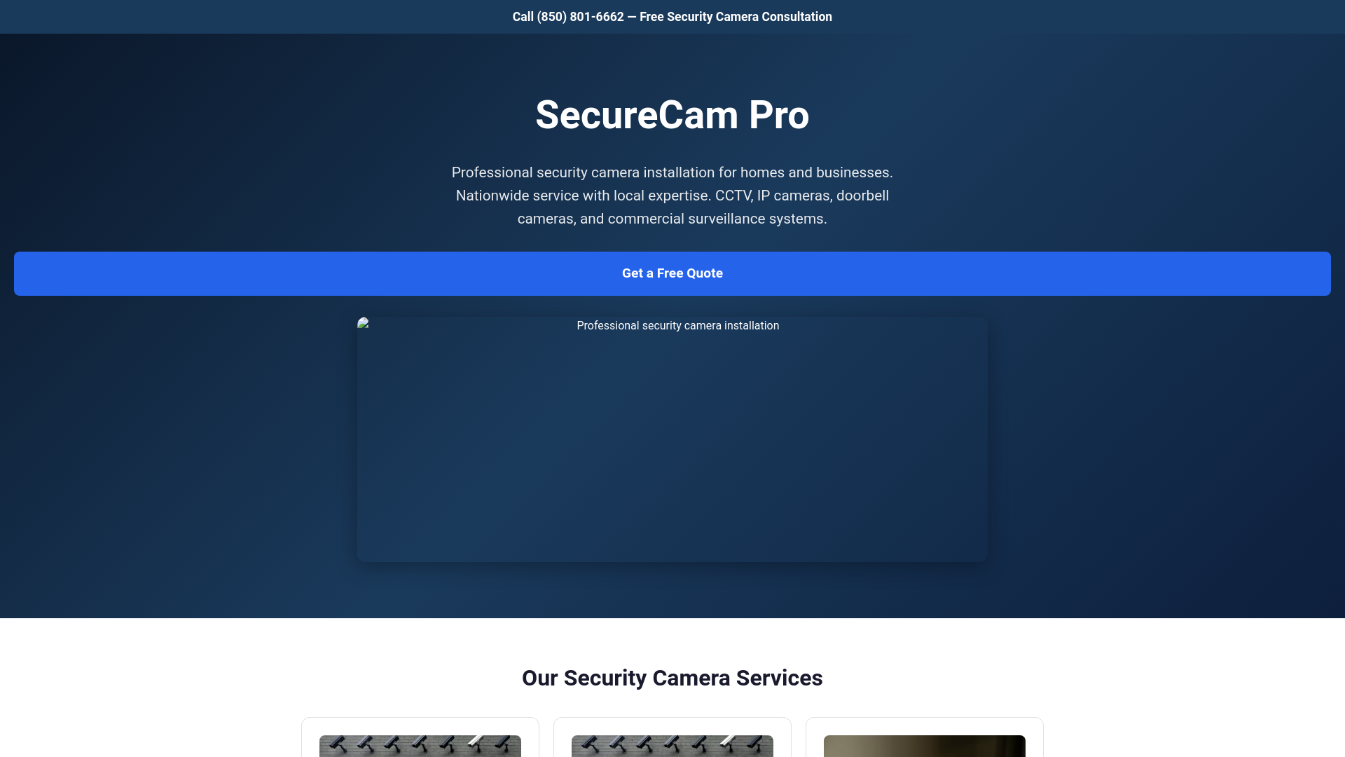 website screenshot of https://securecam-pro.pages.dev/