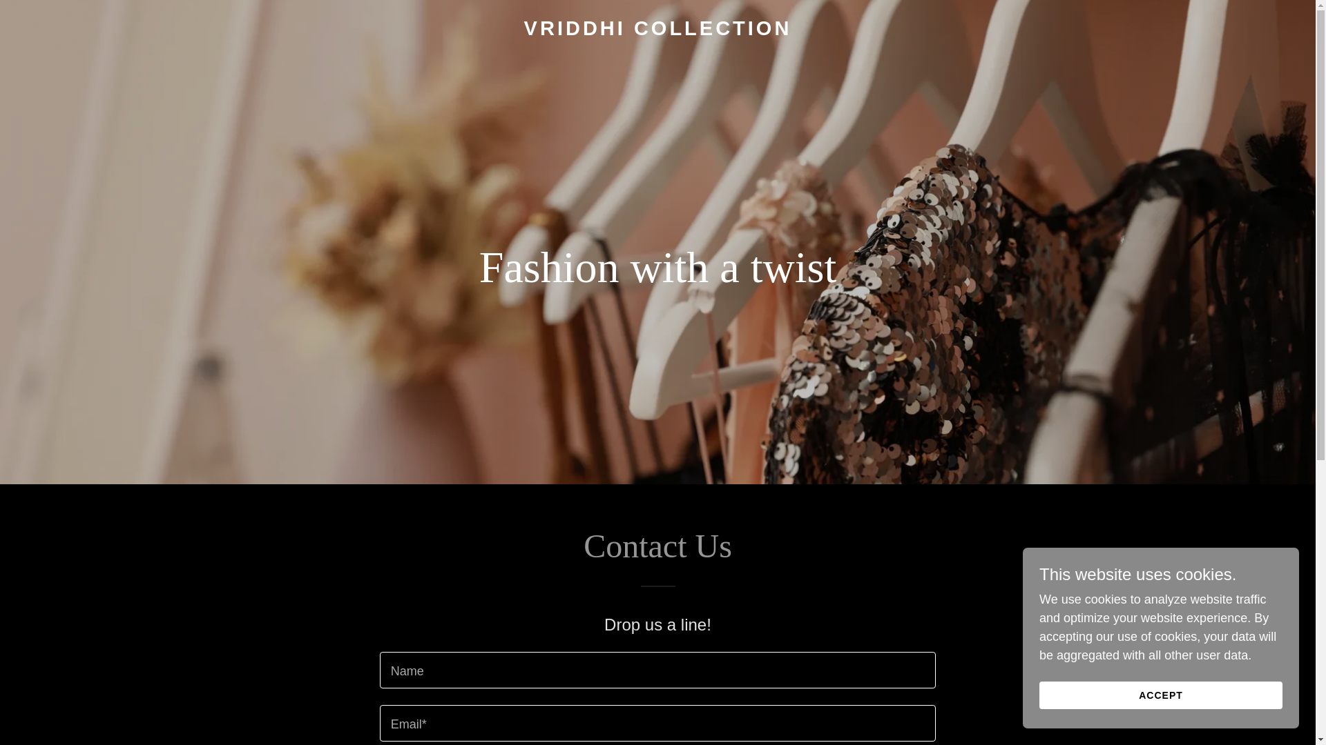 website screenshot of https://vriddhicollection.com.au/