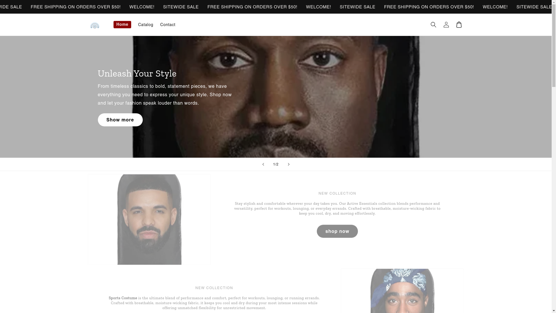 website screenshot of https://celebheads.store/