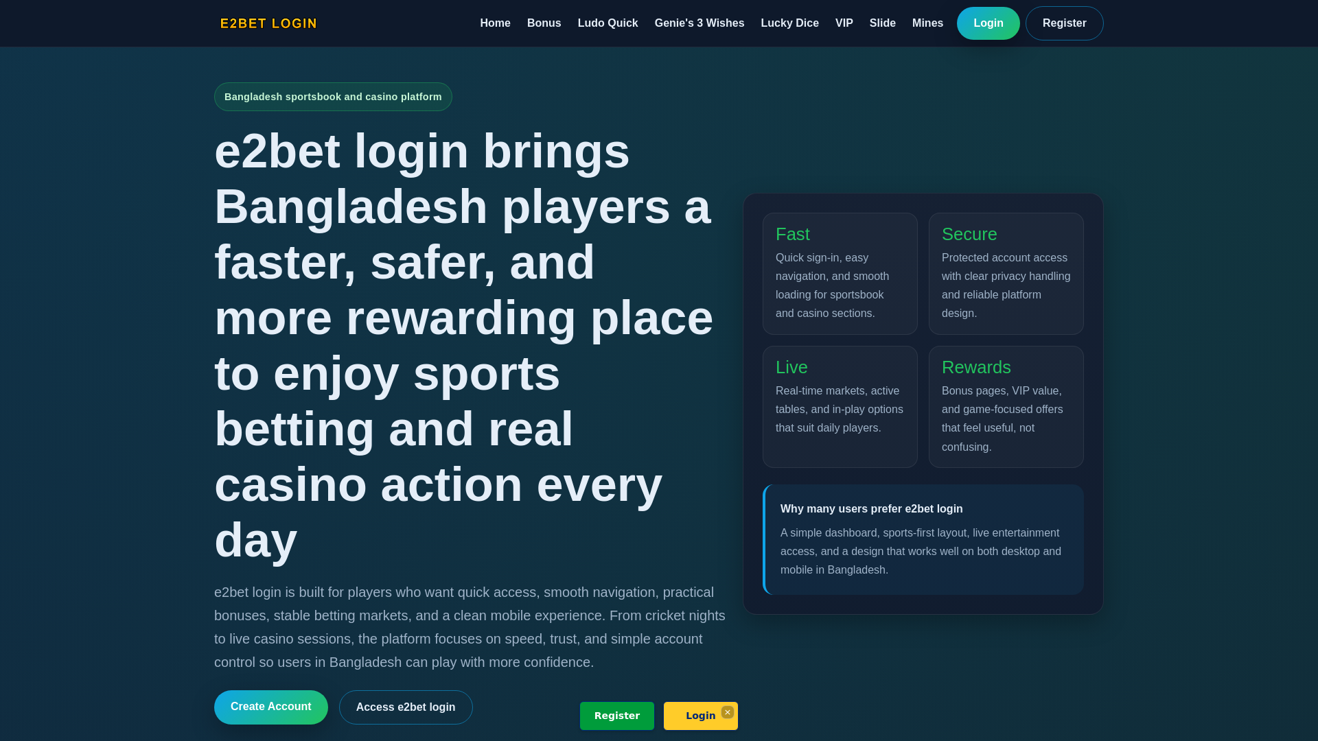 website screenshot of https://e2bet-login.vip/