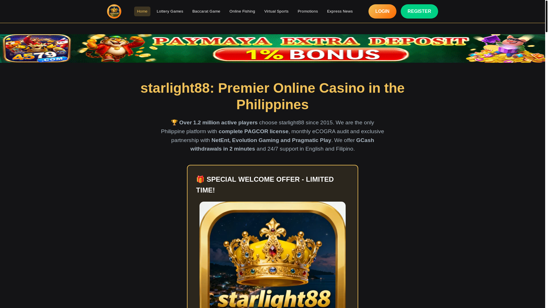 website screenshot of https://starlight88download.com