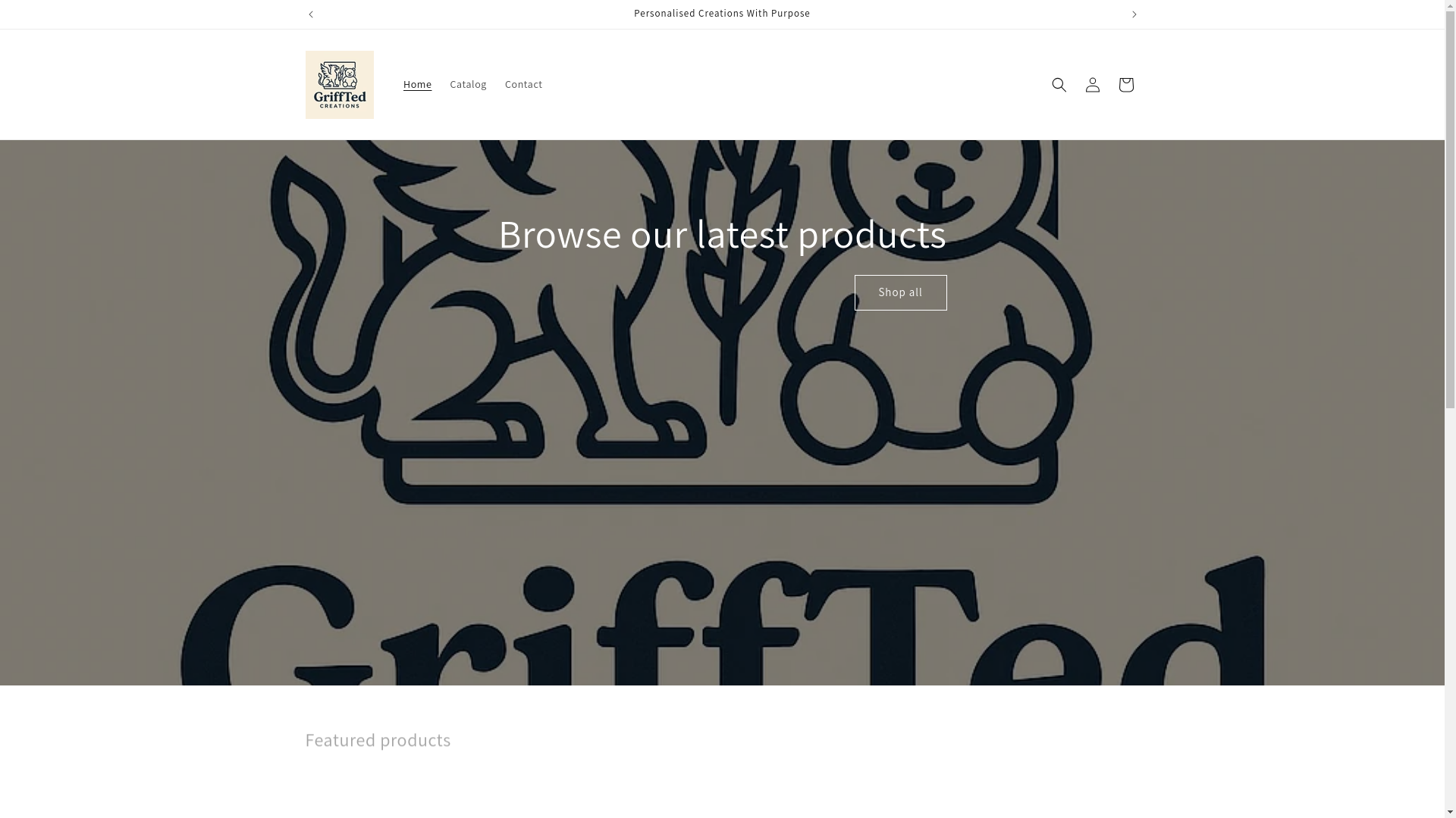 website screenshot of https://grifftedcreations.com/