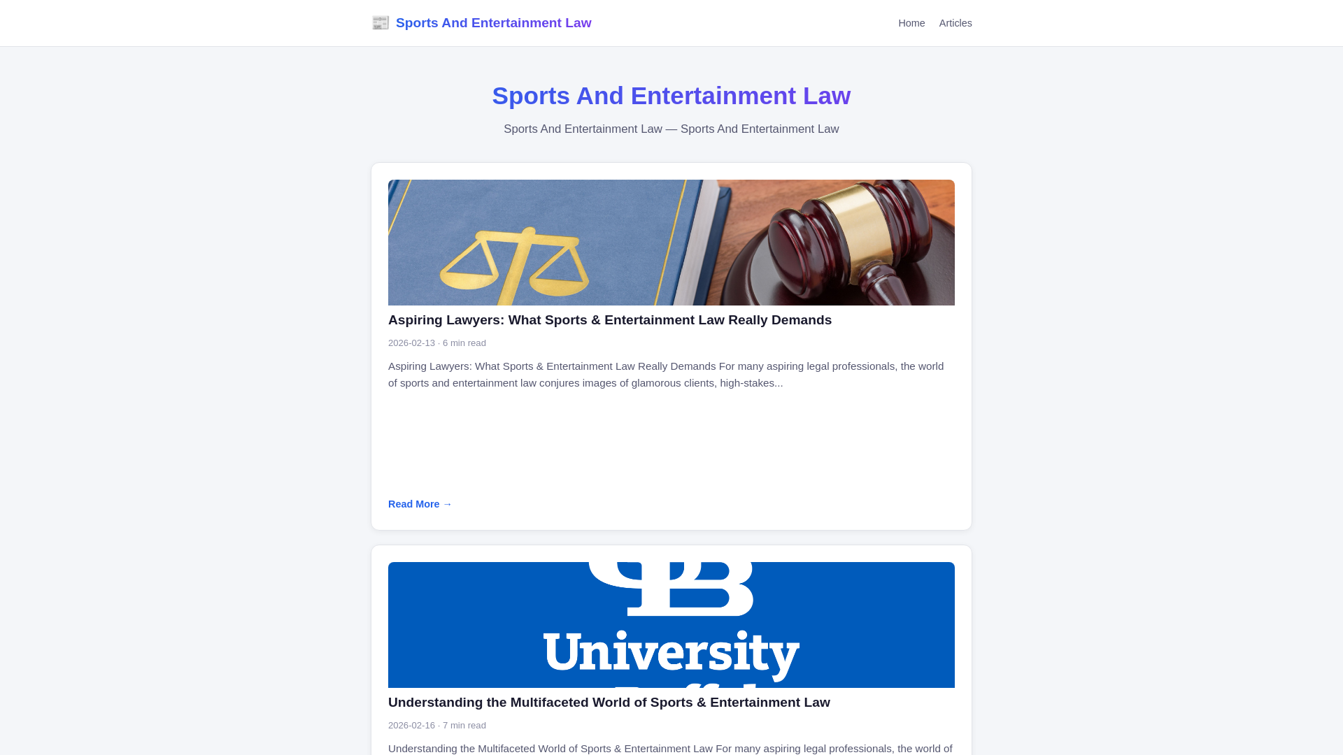 website screenshot of https://sports-and-entertainment-law.pages.dev/