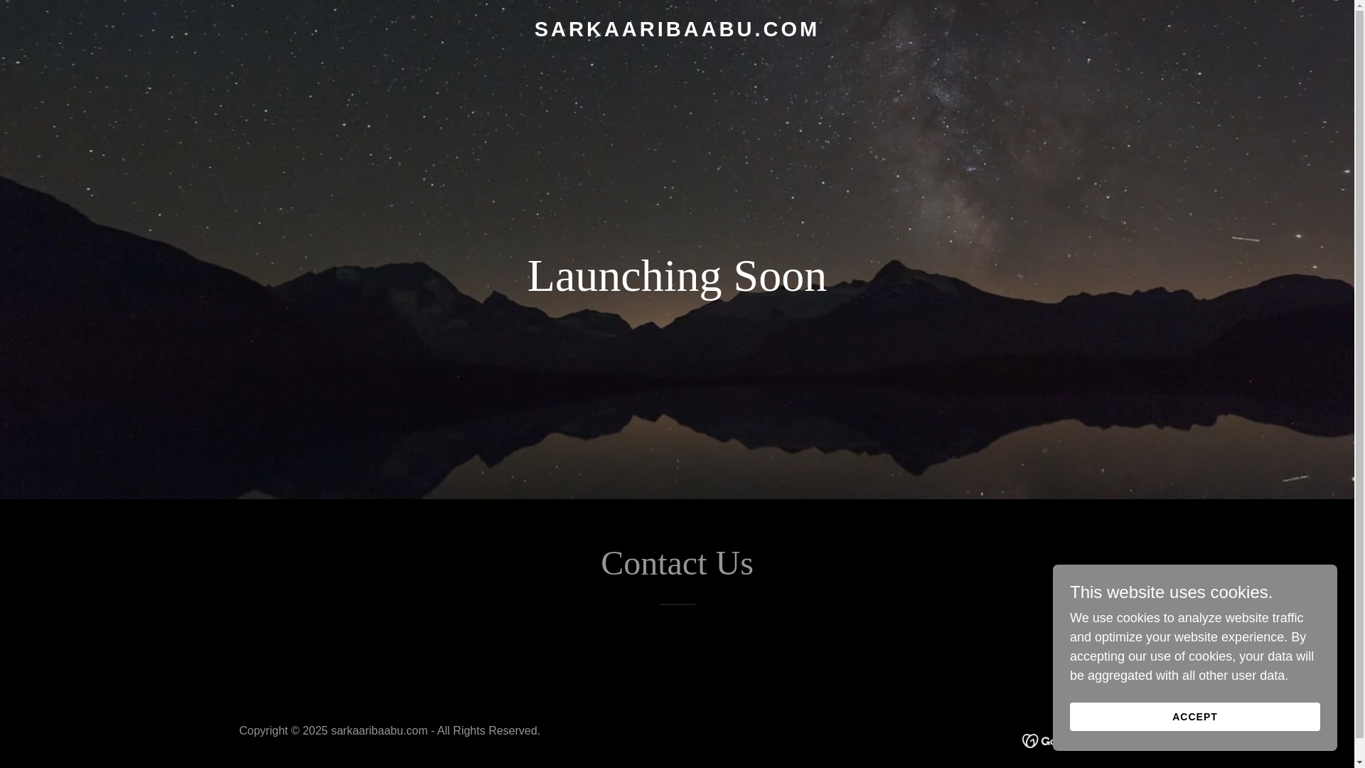 website screenshot of https://sarkaaribaabu.com/