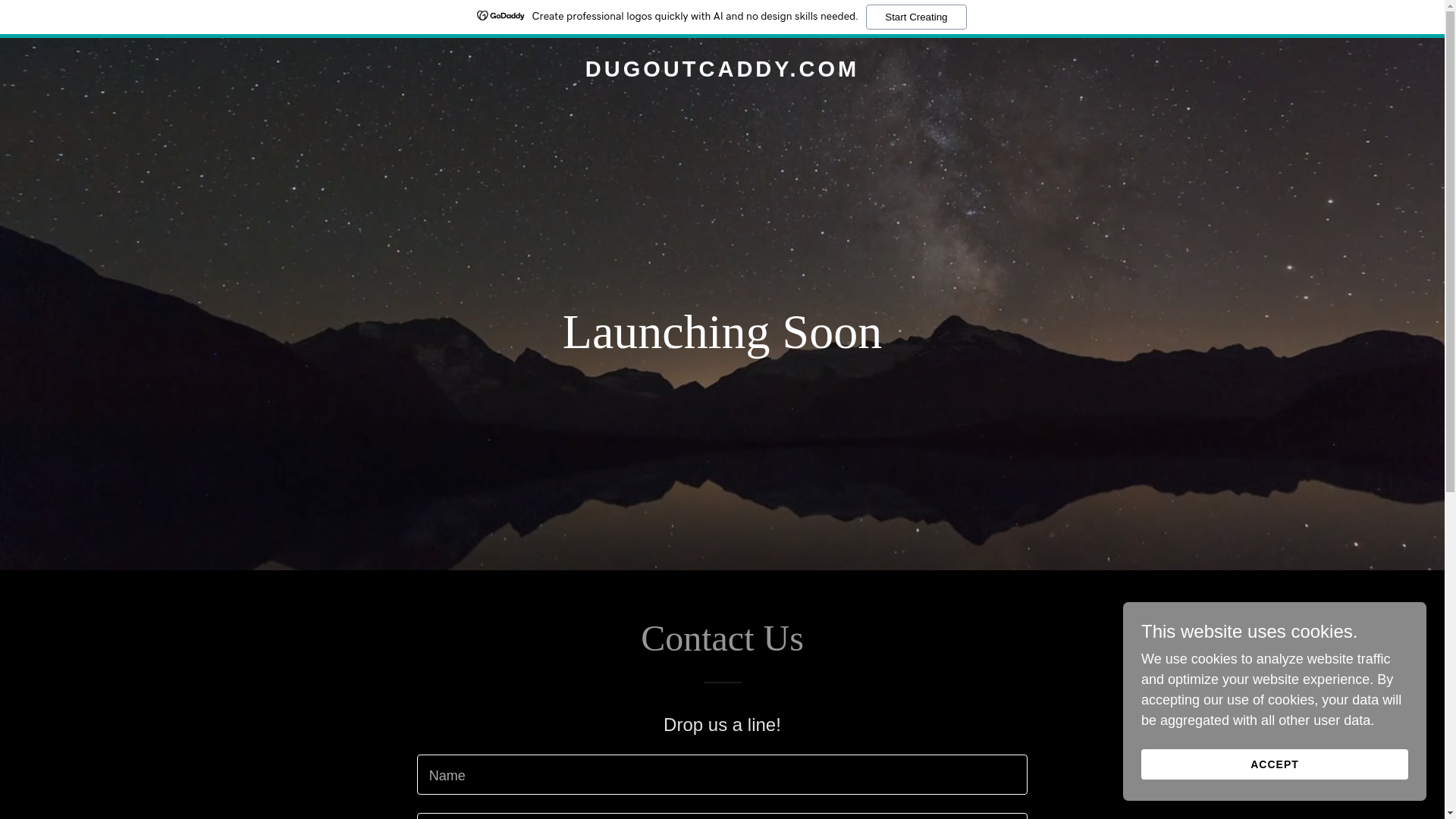 website screenshot of https://dugoutcaddy.com/